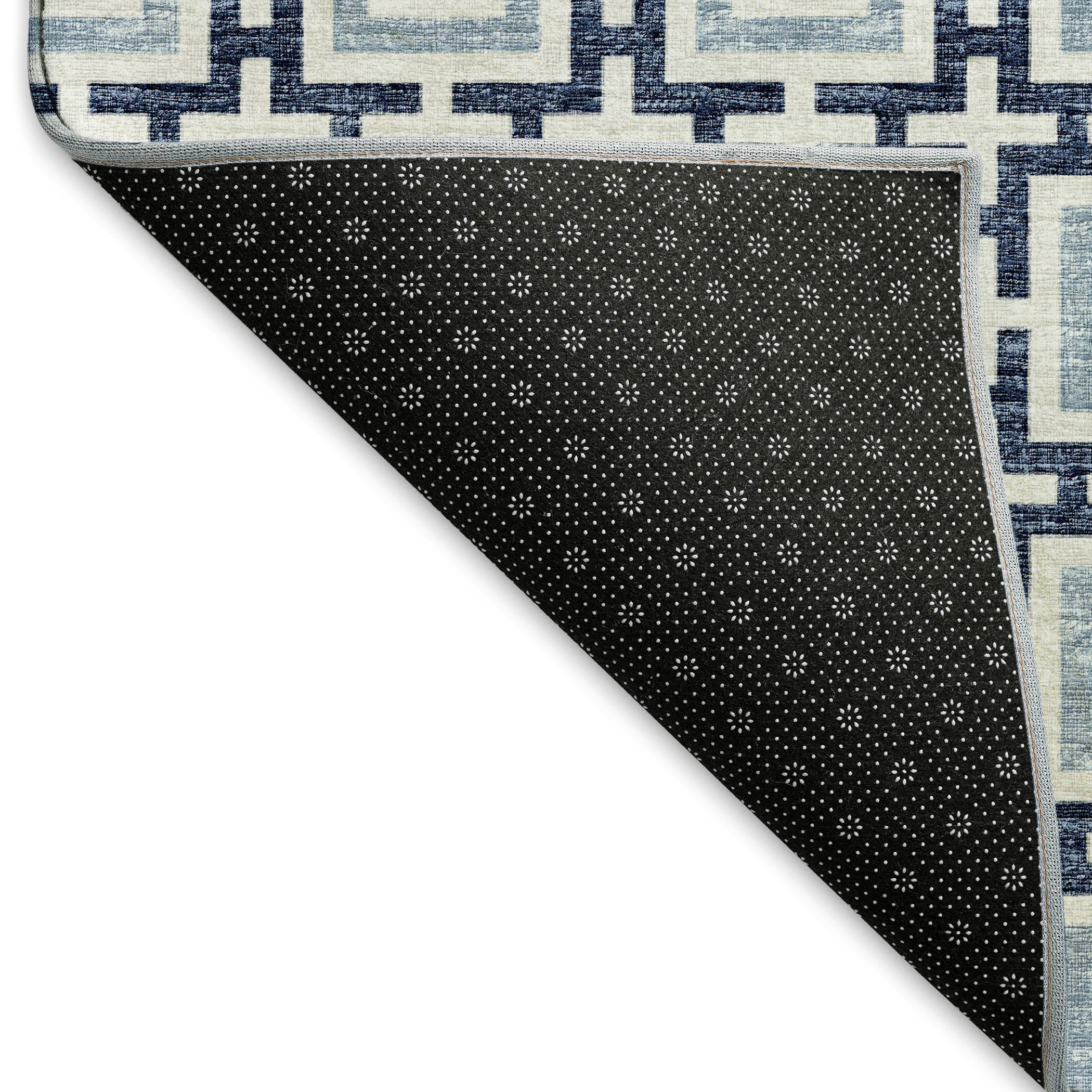 Zanzibar Machine Washable Transitional Navy Blue Rug 1'8" x 2'6" #shape_Rectangle
