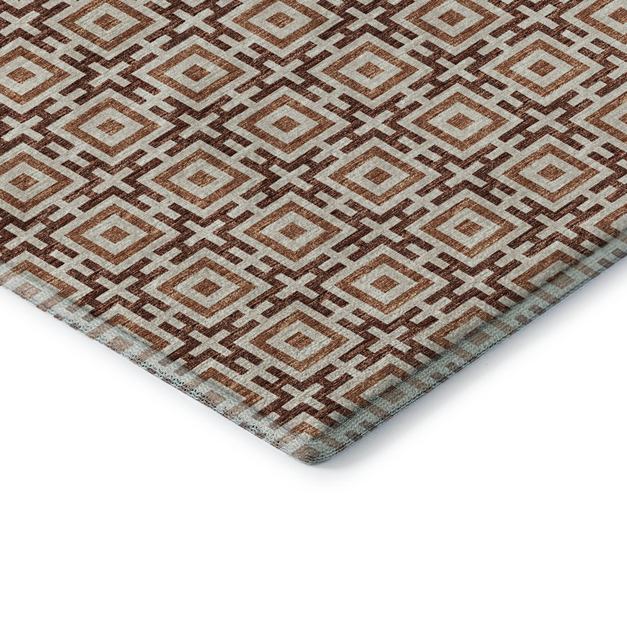 Zanzibar Machine Washable Transitional Paprika Red Rug 1'8" x 2'6" #shape_Rectangle
