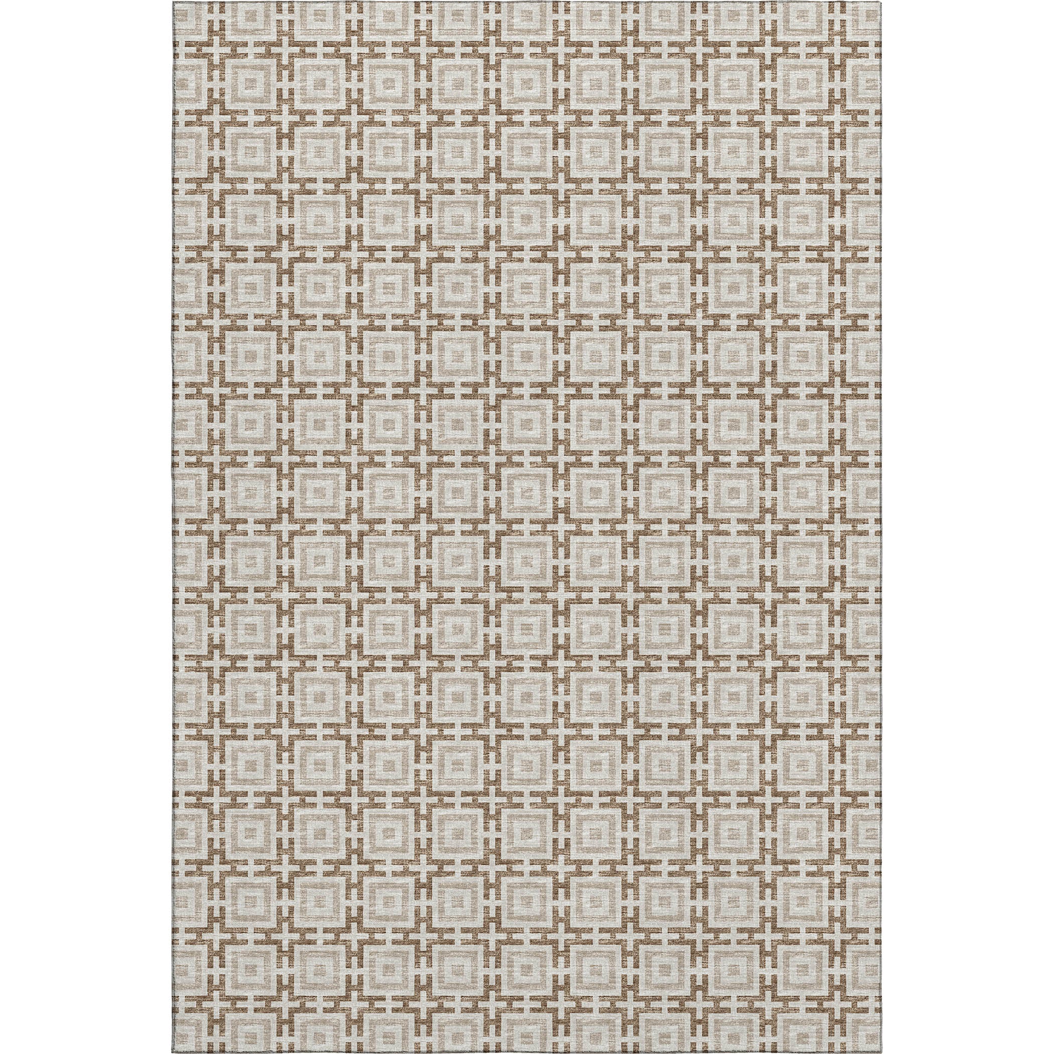 Zanzibar Machine Washable Transitional Taupe Brown Rug 2'6" x 3'10" #shape_Rectangle