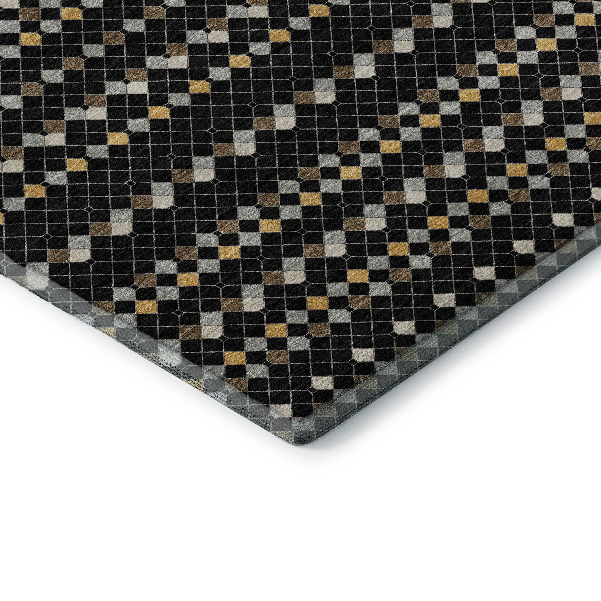Kathmandu Machine Washable Transitional Black Rug 1'8" x 2'6" #shape_Rectangle