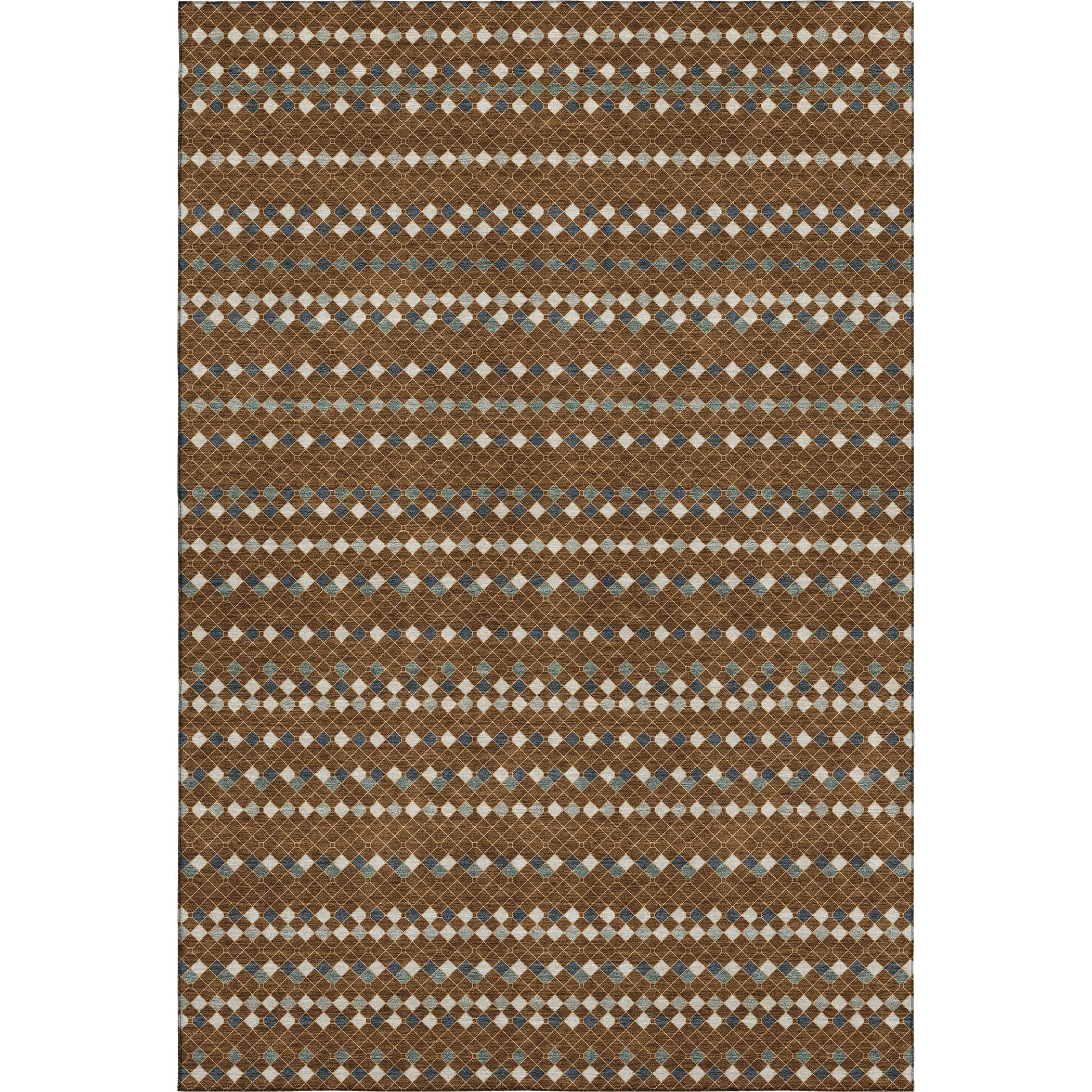 Kathmandu Machine Washable Transitional Brown Rug 2'6" x 3'10" #shape_Rectangle