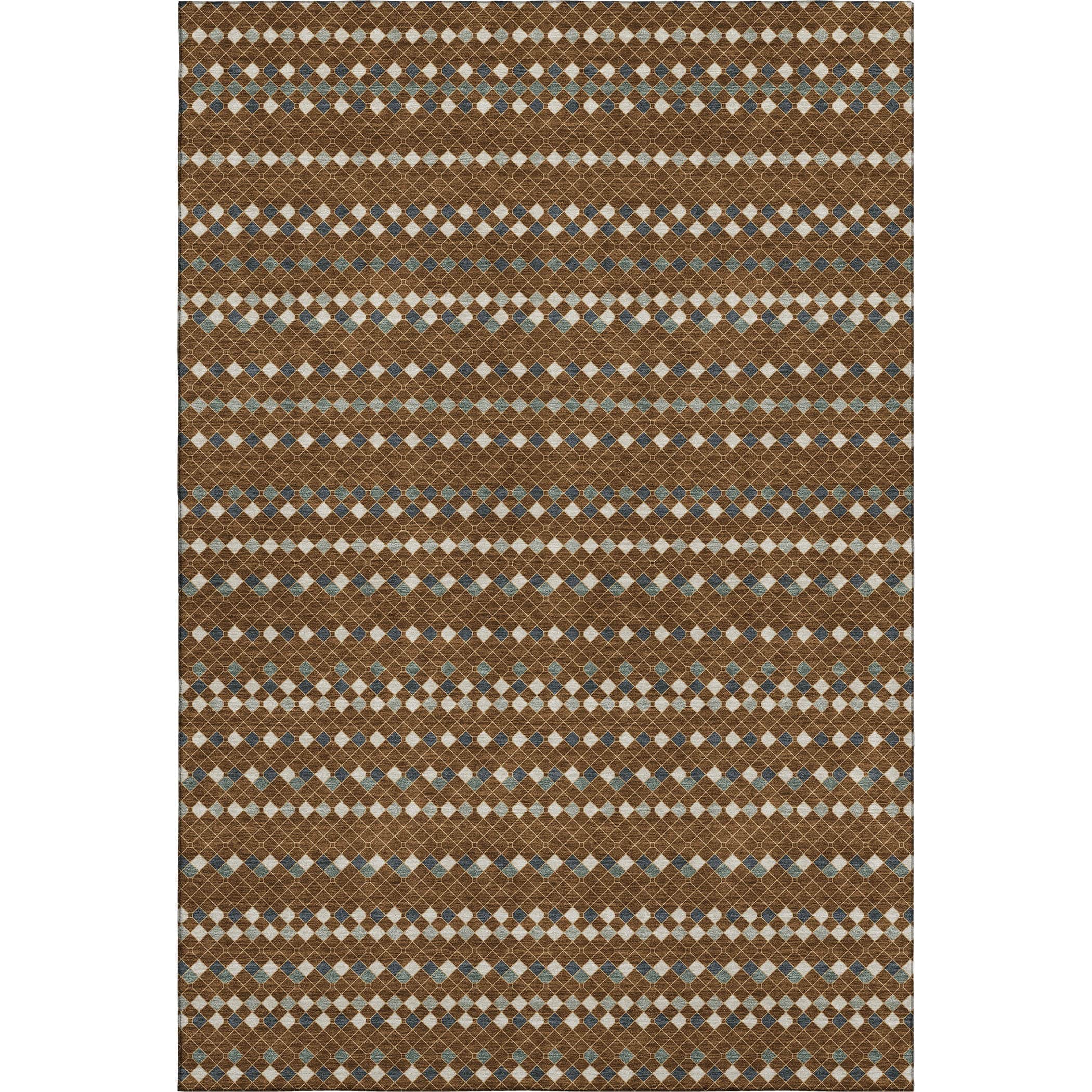 Kathmandu Machine Washable Transitional Brown Rug 2'6" x 3'10" #shape_Rectangle