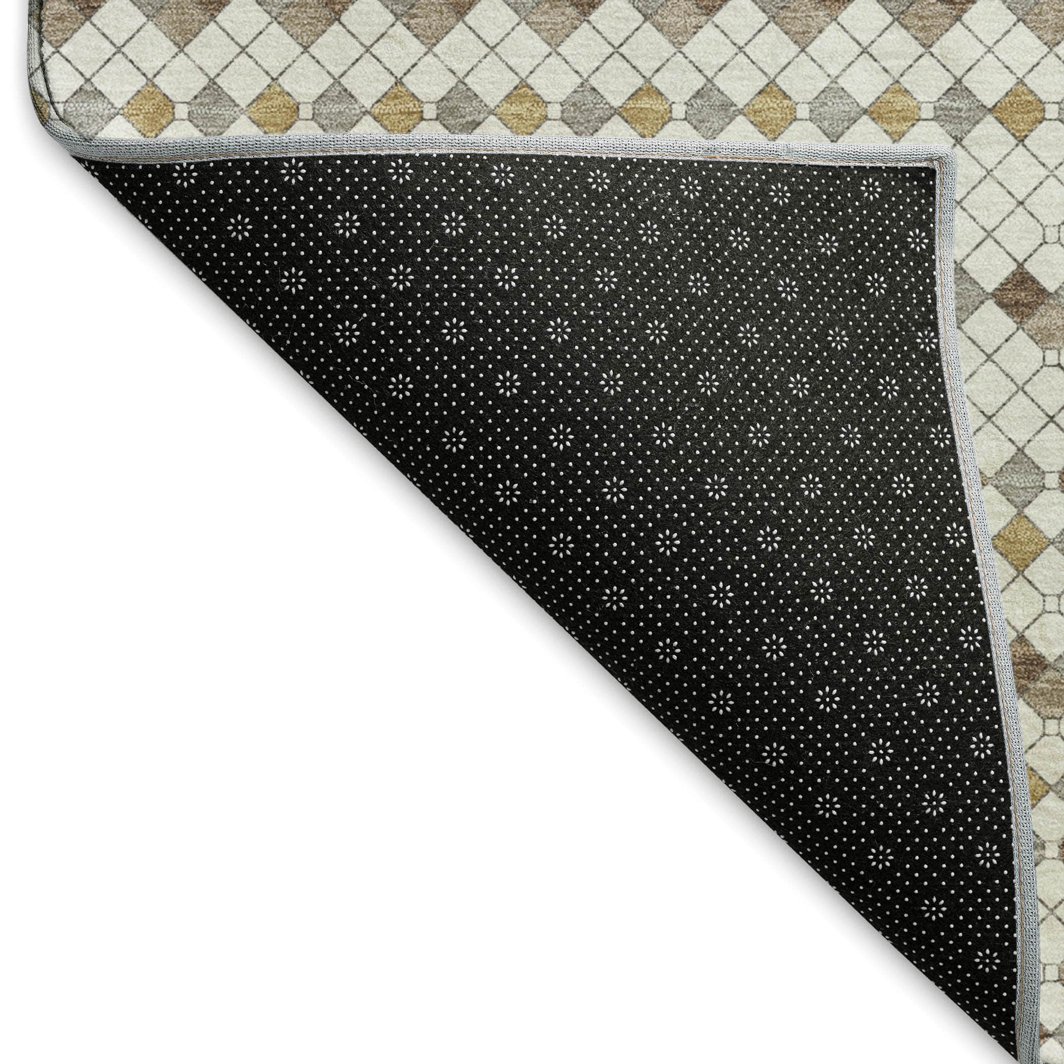 Kathmandu Machine Washable Transitional Ivory Rug 1'8" x 2'6" #shape_Rectangle