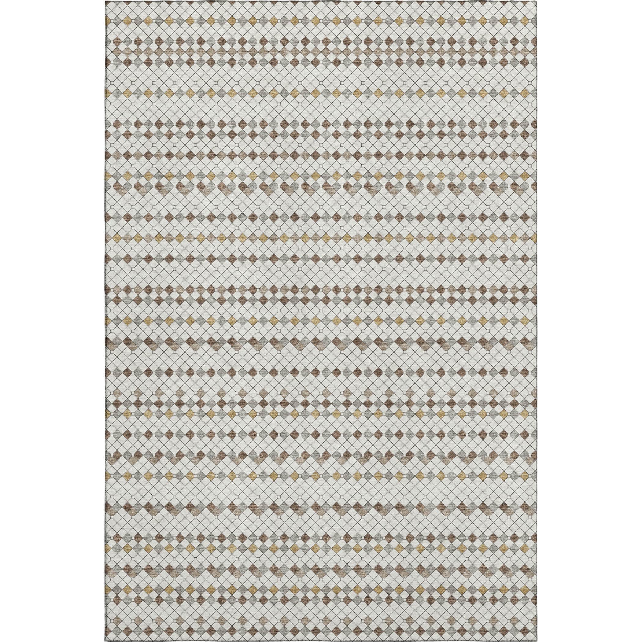 Kathmandu Machine Washable Transitional Ivory Rug 2'6" x 3'10" #shape_Rectangle