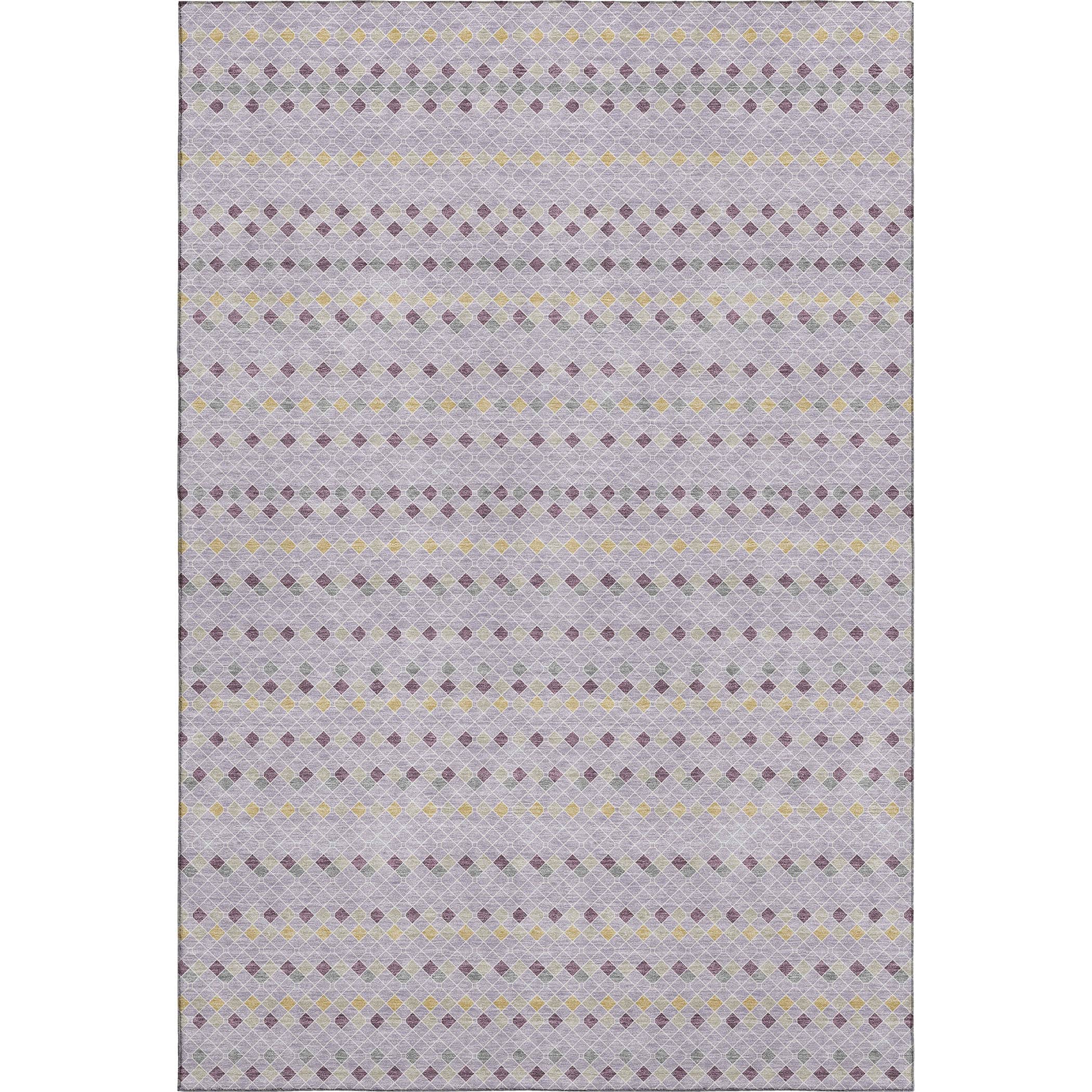 Kathmandu Machine Washable Transitional Lavender Purple Rug 2'6" x 3'10" #shape_Rectangle