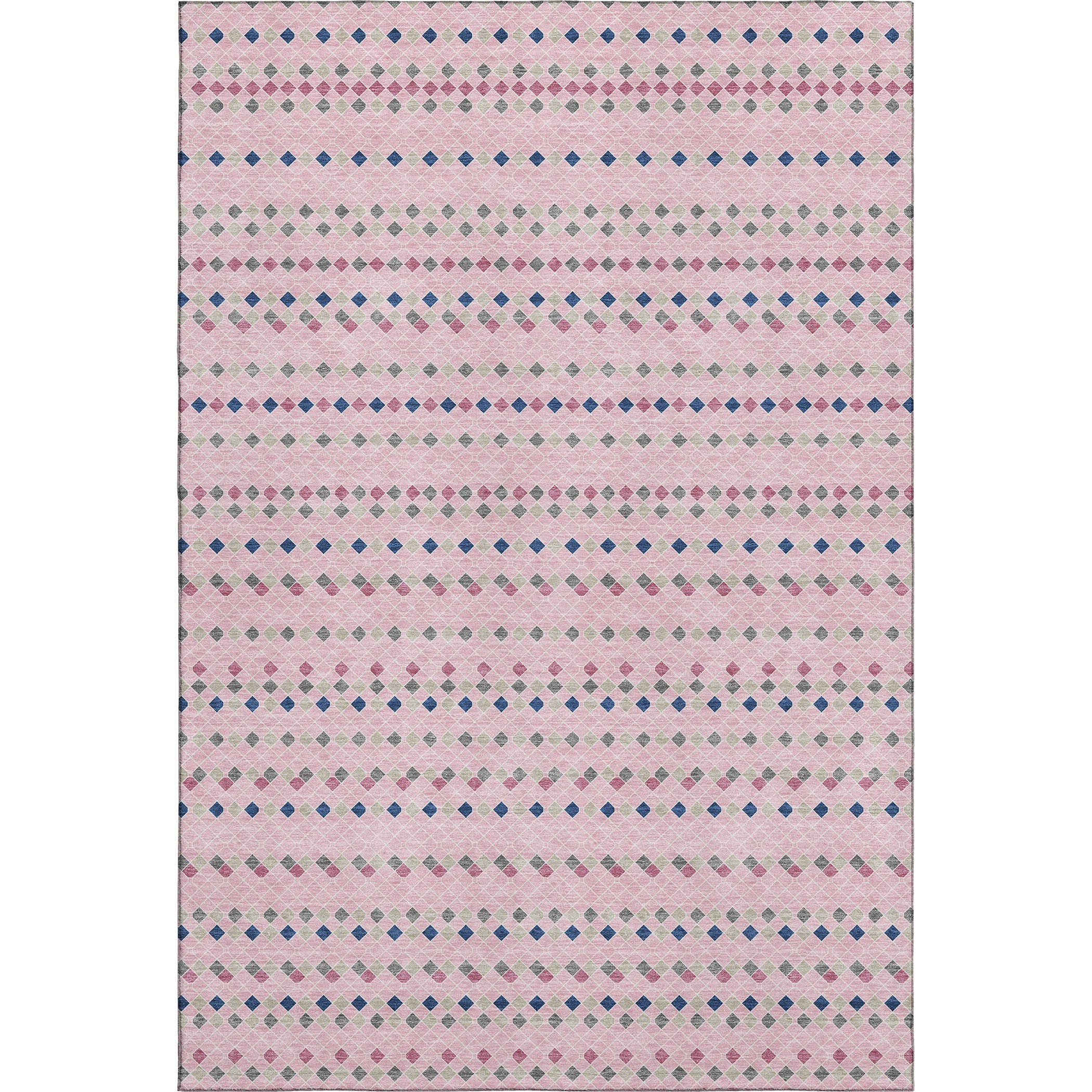 Kathmandu Machine Washable Transitional Pink Rug 2'6" x 3'10" #shape_Rectangle