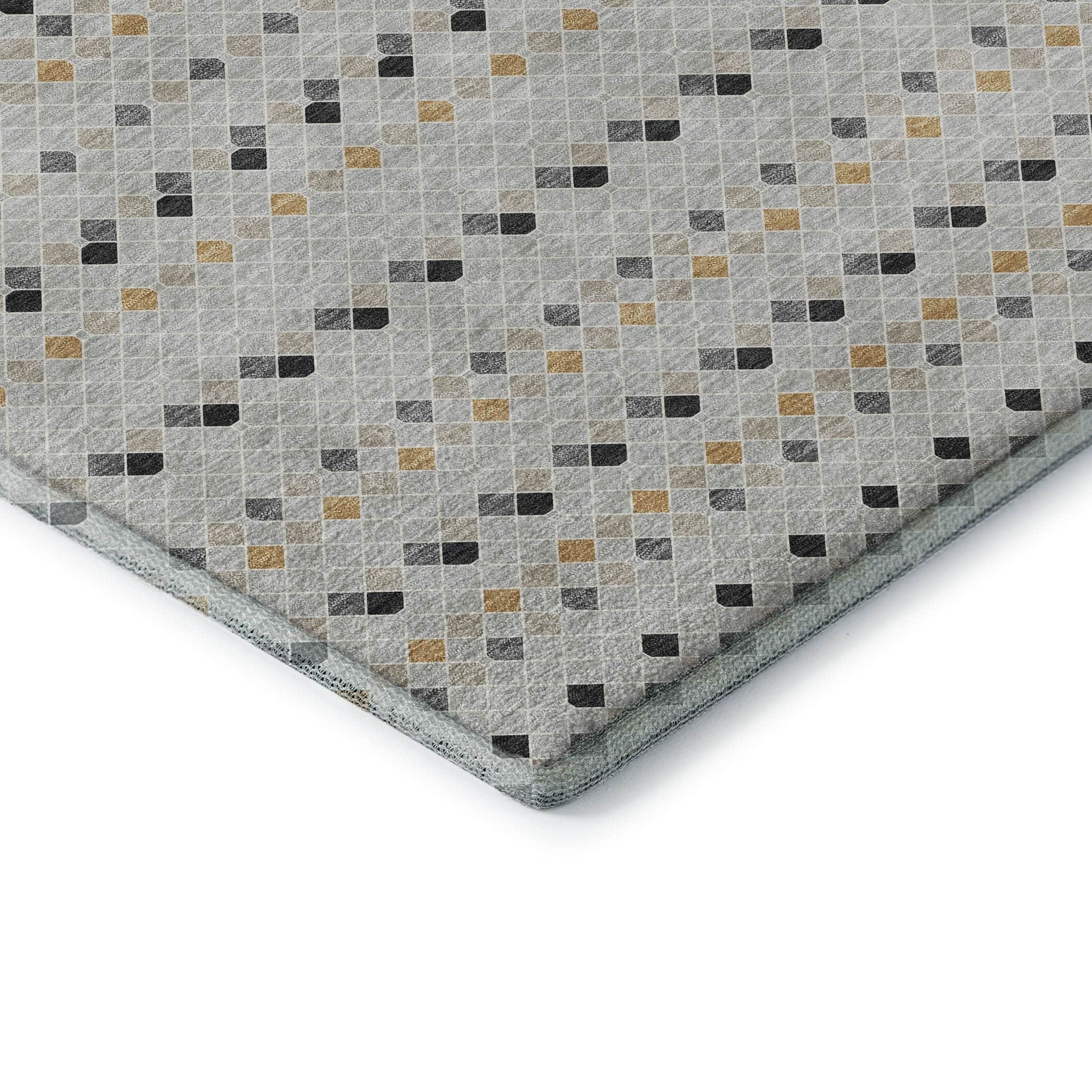 Kathmandu Machine Washable Transitional Silver Gray Rug 1'8" x 2'6" #shape_Rectangle