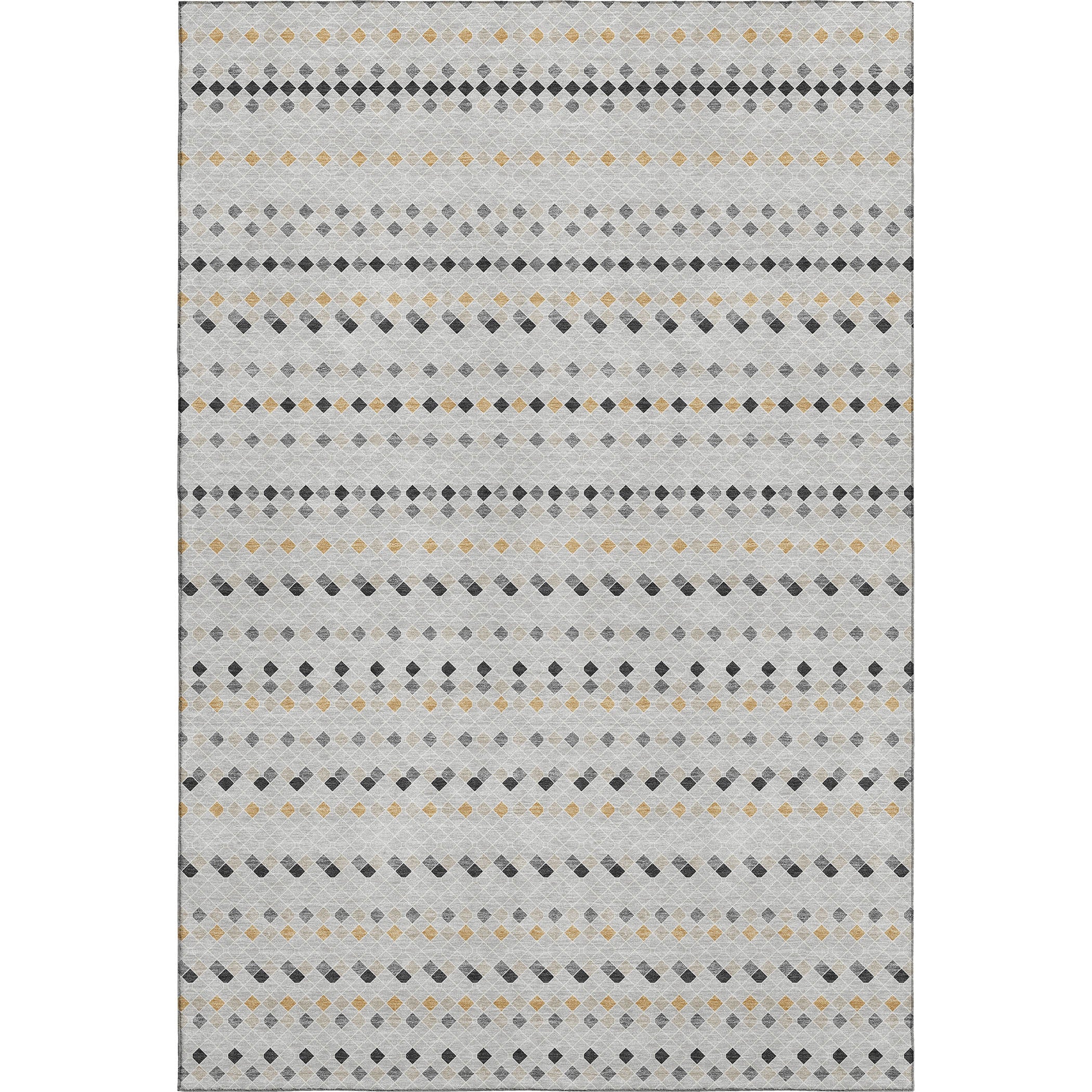 Kathmandu Machine Washable Transitional Silver Gray Rug 2'6" x 3'10" #shape_Rectangle