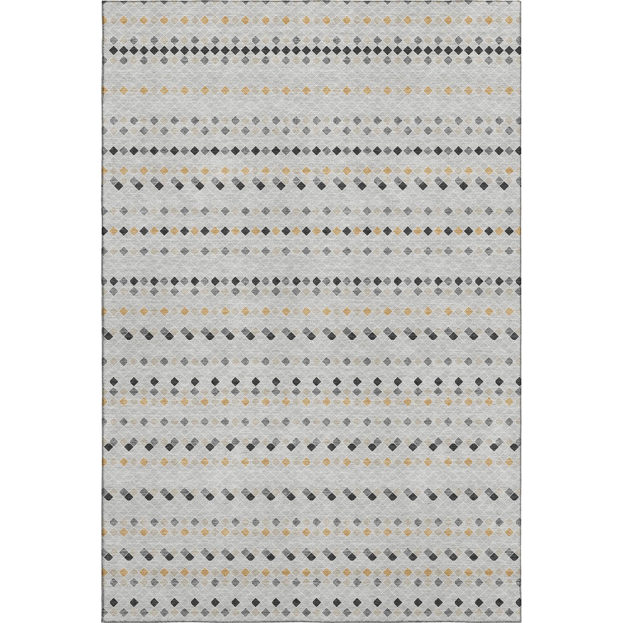 Kathmandu Machine Washable Transitional Silver Gray Rug 2'6" x 3'10" #shape_Rectangle