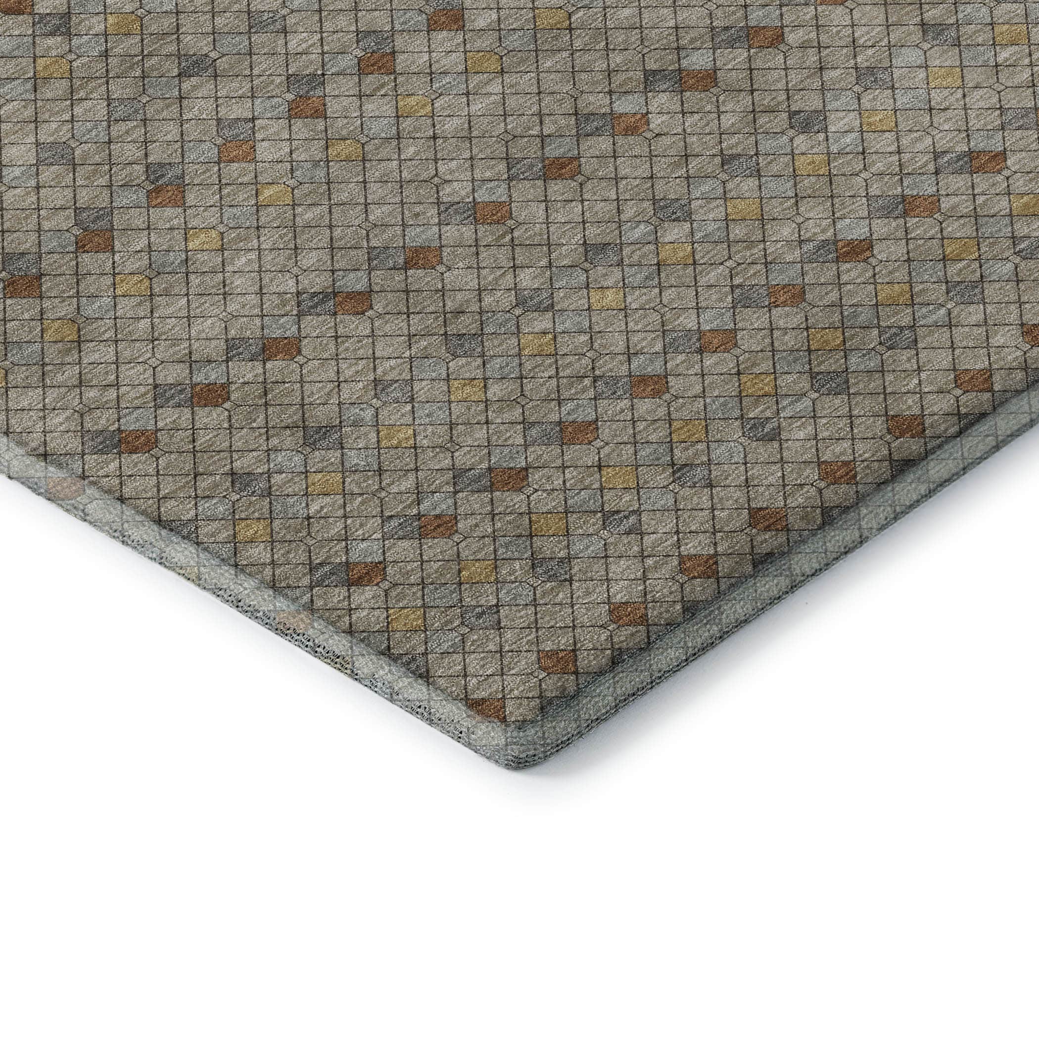 Kathmandu Machine Washable Transitional Taupe Brown Rug 1'8" x 2'6" #shape_Rectangle