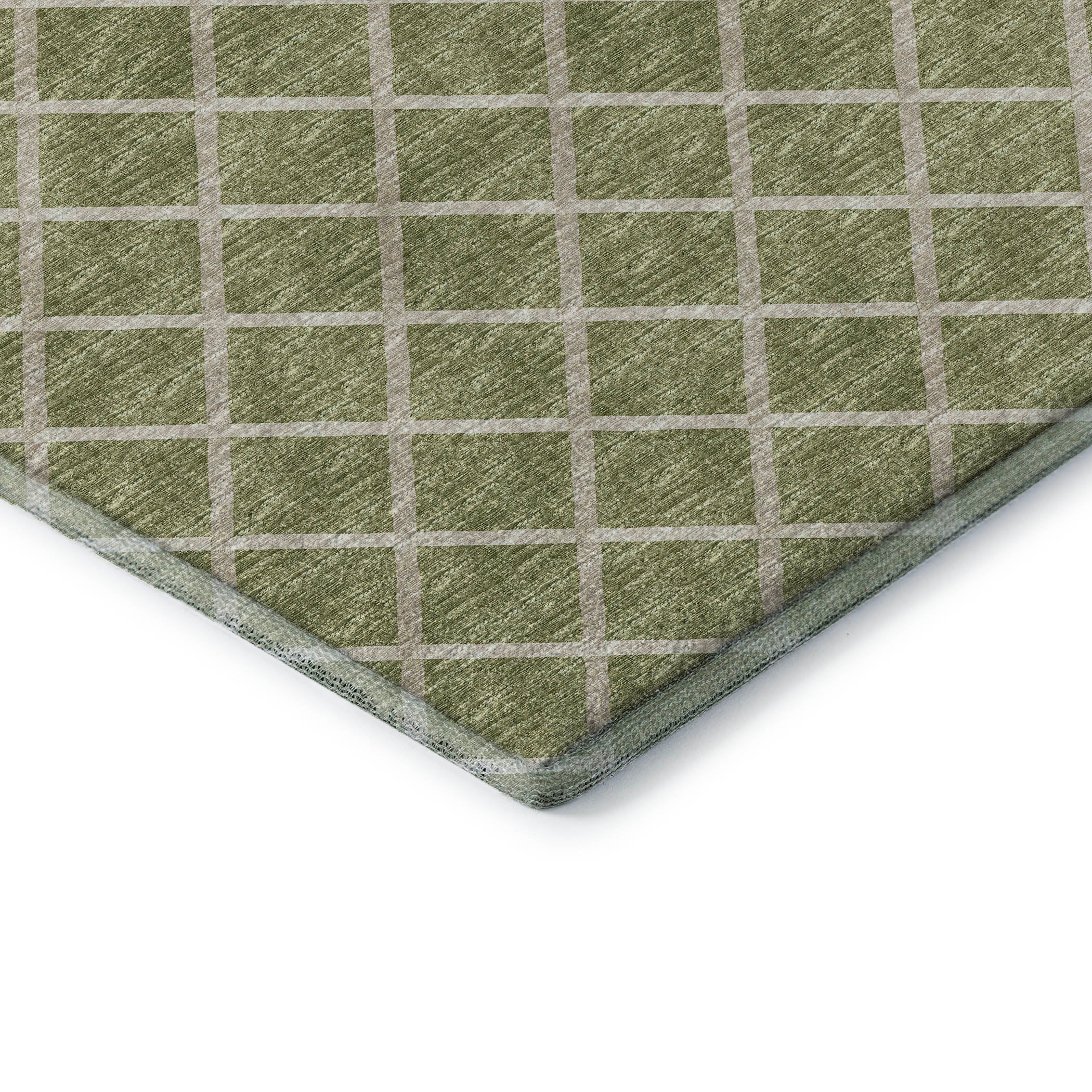 Oaxaca Machine Washable Transitional Aloe Green Rug 1'8" x 2'6" #shape_Rectangle