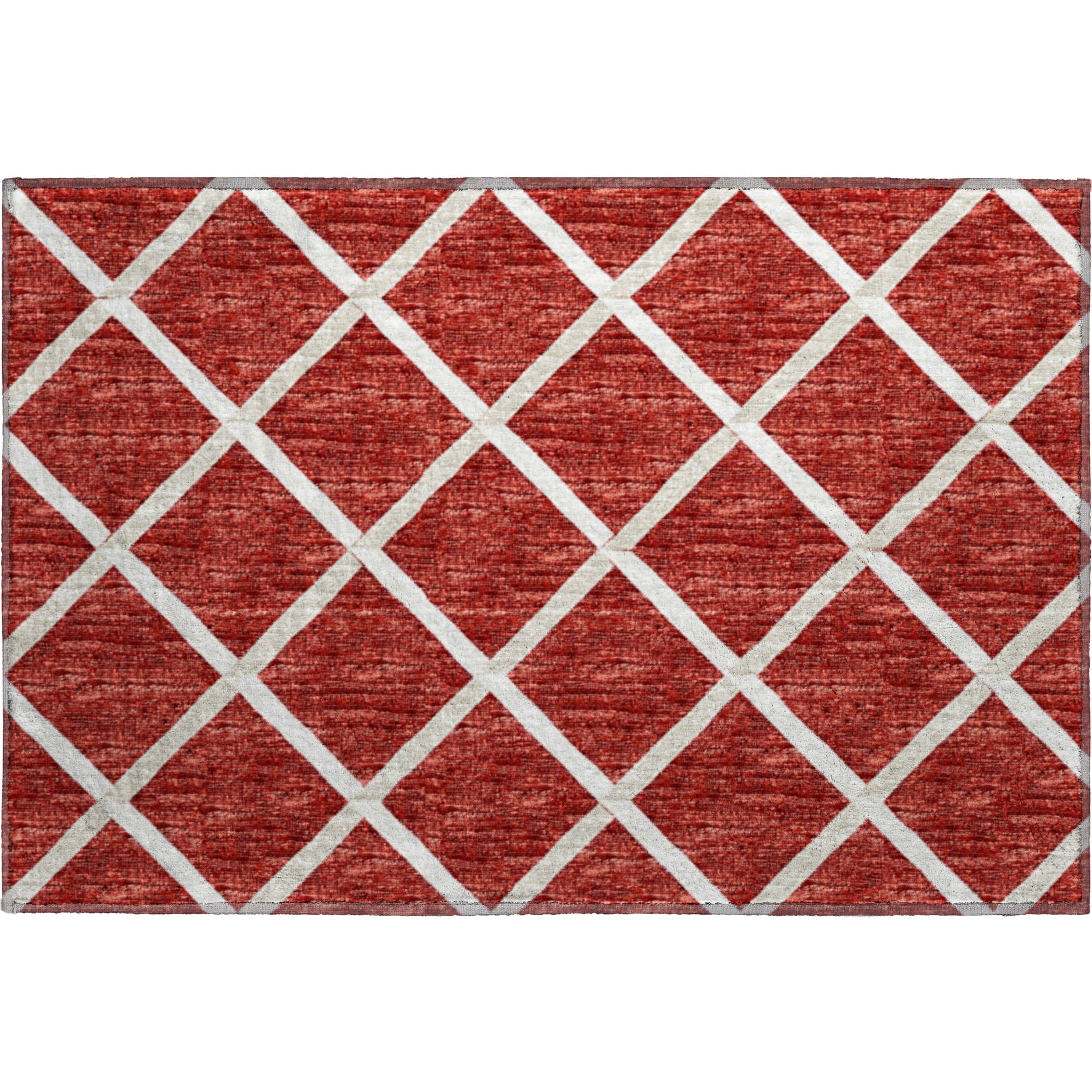 Oaxaca Machine Washable Transitional Red Rug 1'8" x 2'6" #shape_Rectangle