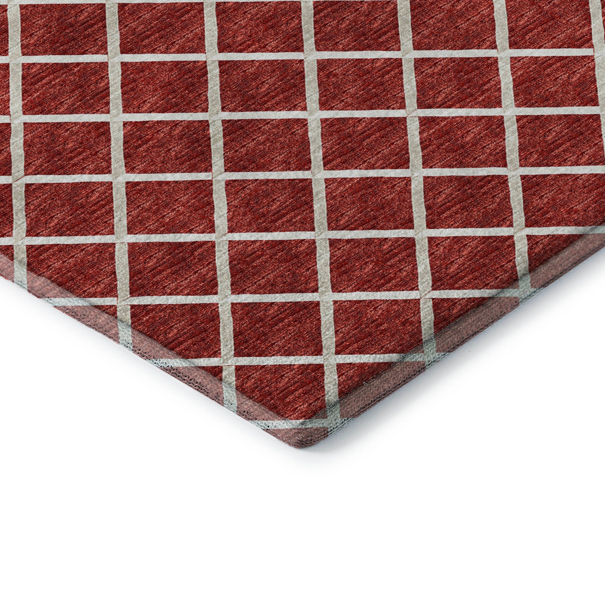 Oaxaca Machine Washable Transitional Red Rug 1'8" x 2'6" #shape_Rectangle