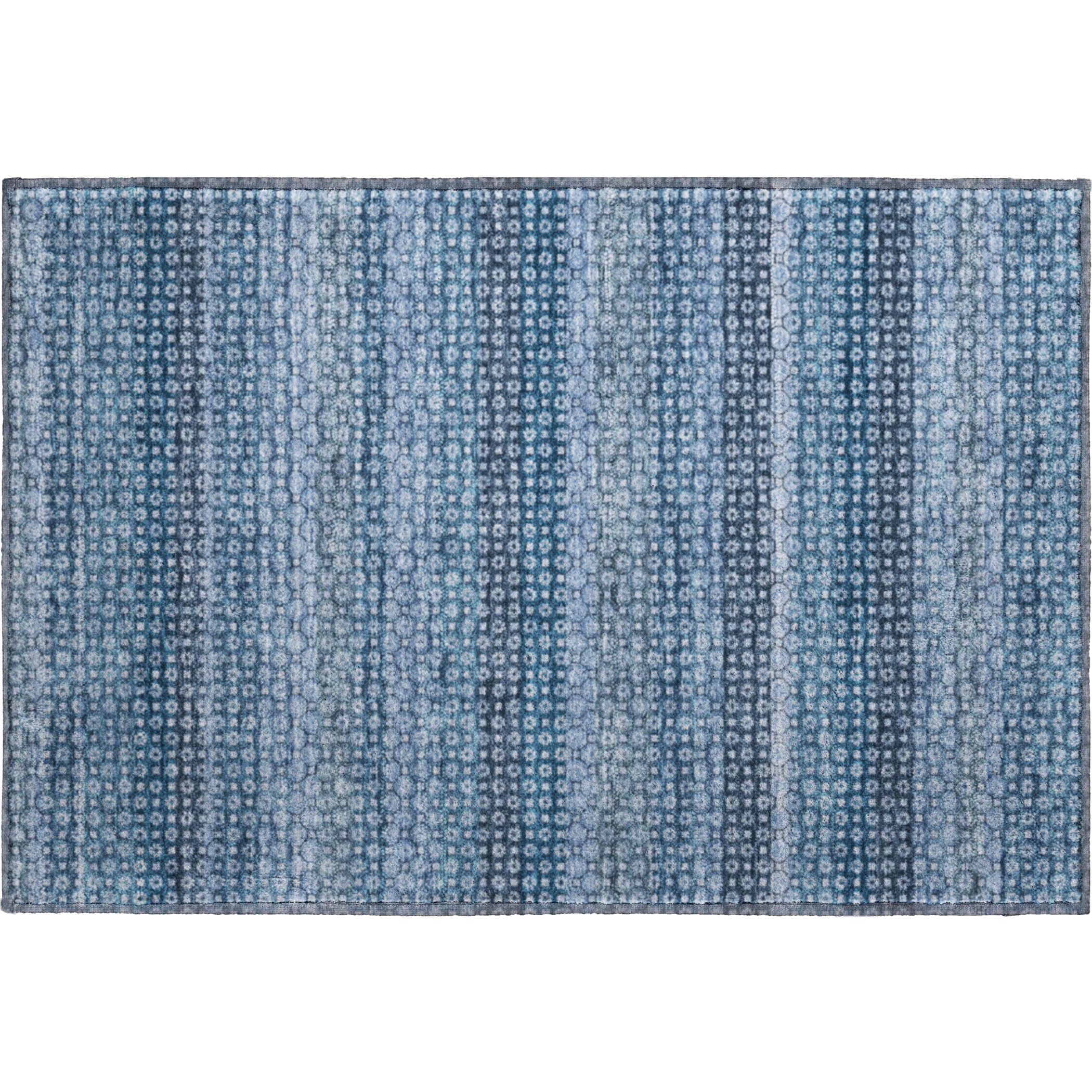 Tallinn Machine Washable Transitional Denim Blue Rug 1'8" x 2'6" #shape_Rectangle
