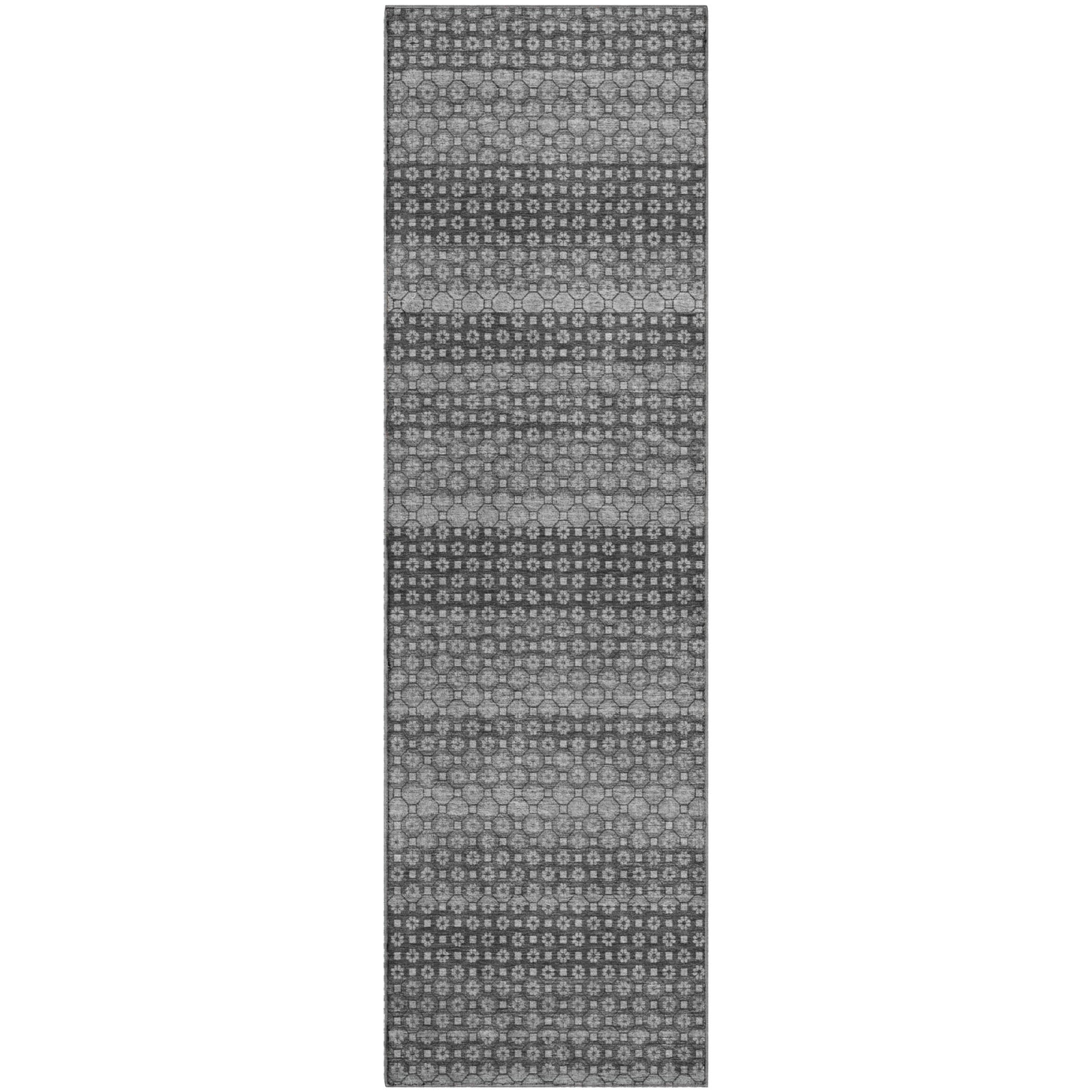 Tallinn Machine Washable Transitional Gray Rug 2'3" x 7'6" #shape_Runner