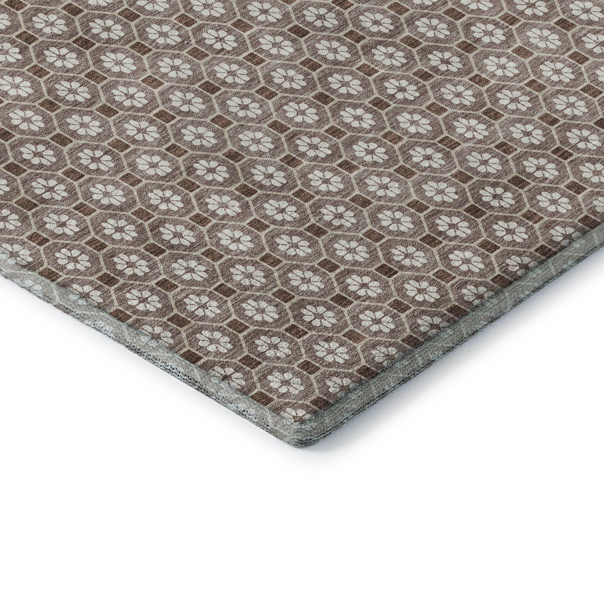 Siena Machine Washable Transitional Taupe Brown Rug 1'8" x 2'6" #shape_Rectangle