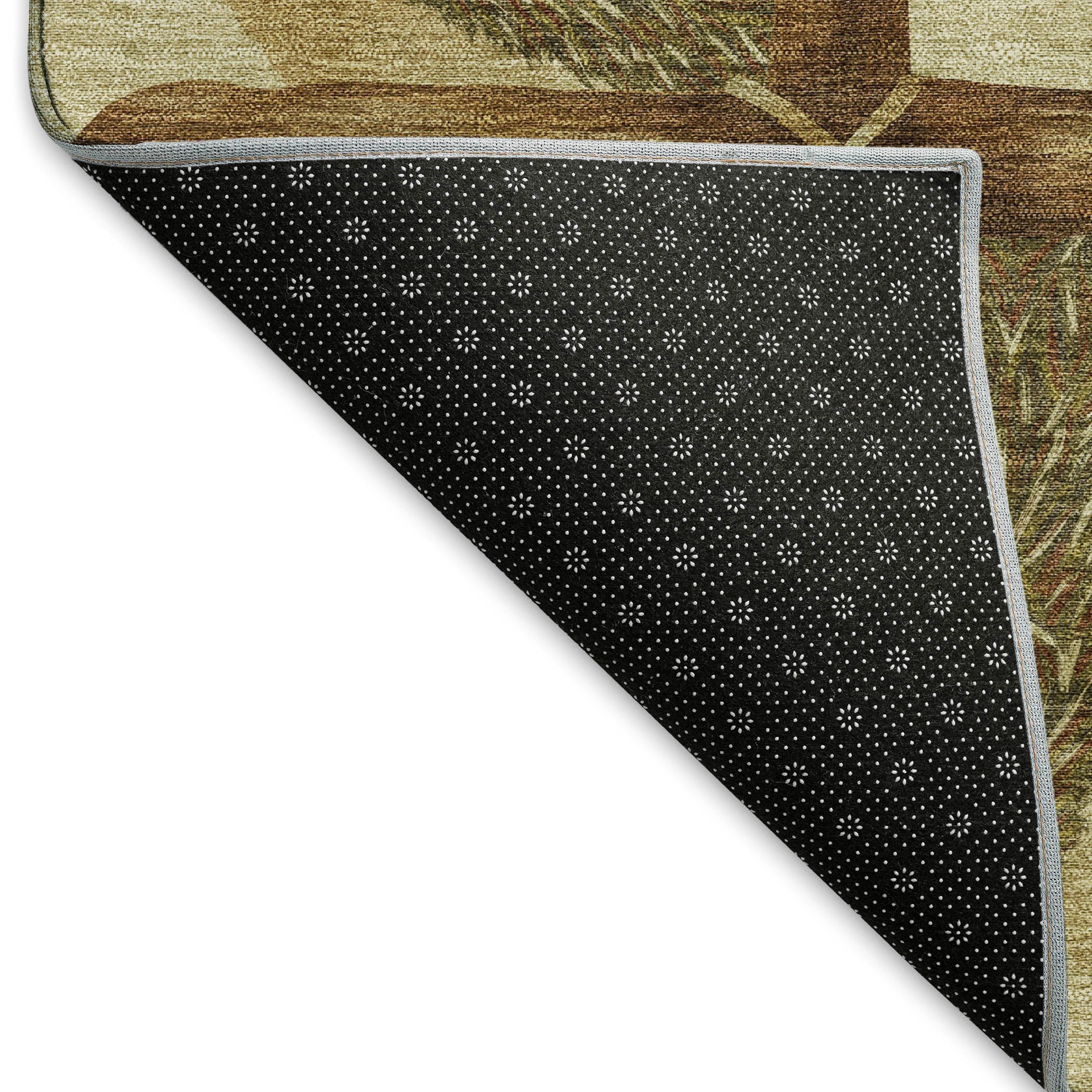 Hoi An Machine Washable Lodge Khaki Beige Rug 1'8" x 2'6" #shape_Rectangle