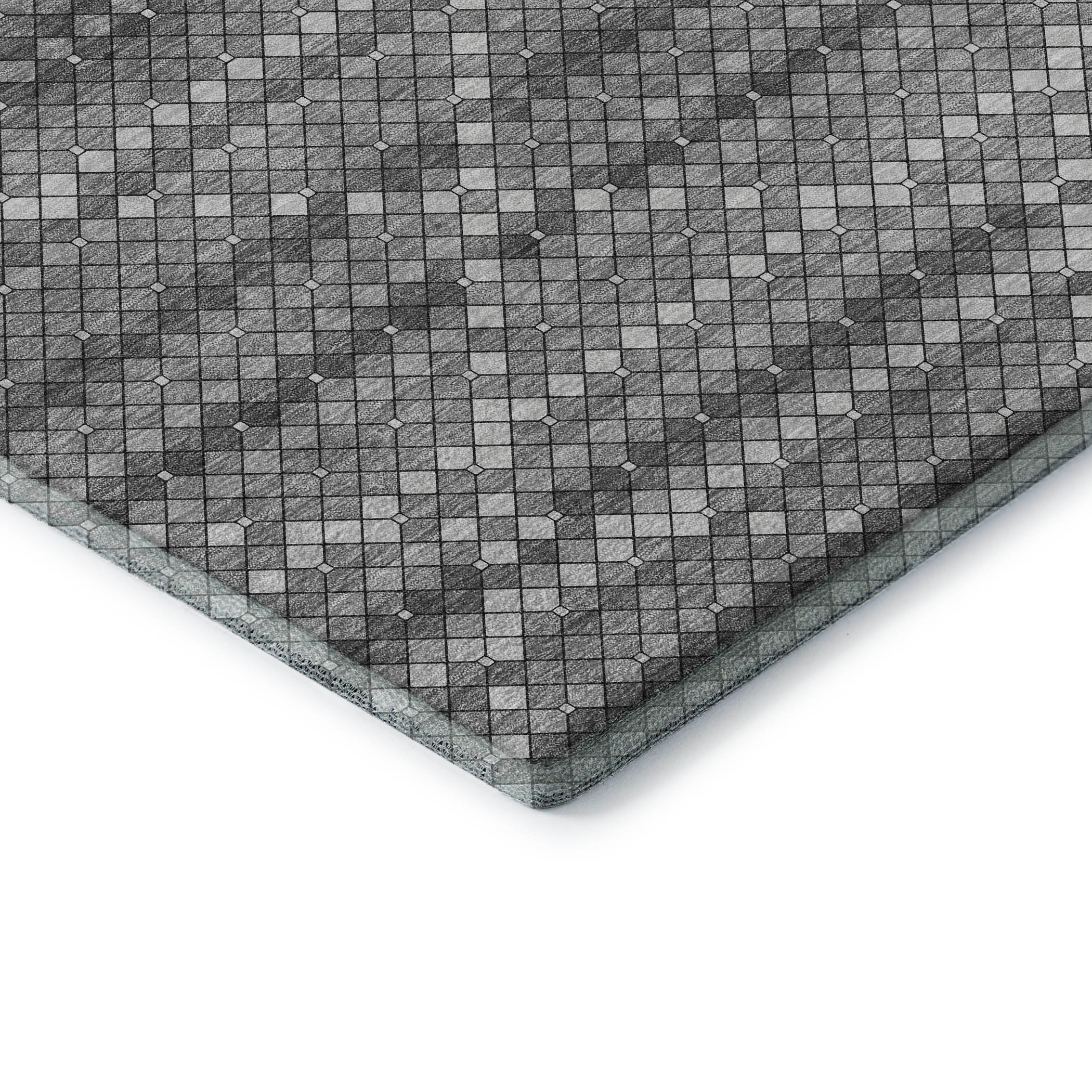 Bangkok Machine Washable Transitional Gray Rug 1'8" x 2'6" #shape_Rectangle