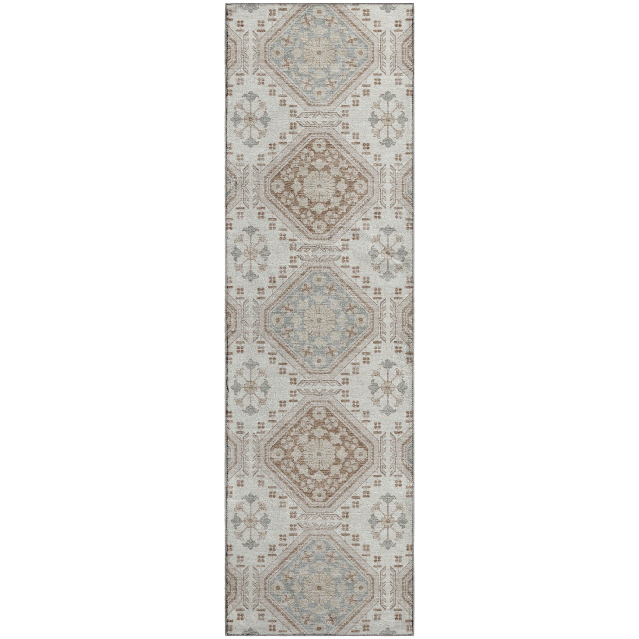 Oaxaca Machine Washable Transitional Ivory Rug 2'3" x 7'6" #shape_Runner