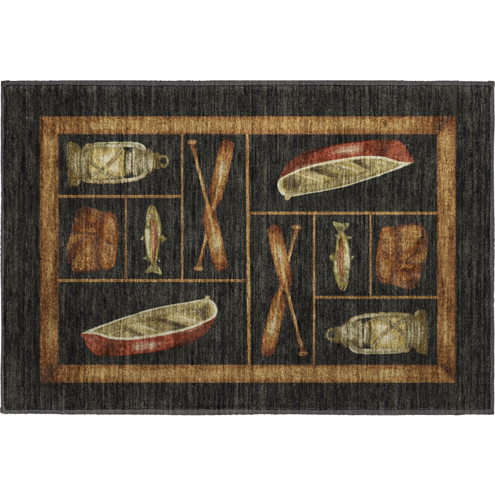 Santorini Machine Washable Lodge Midnight Black Rug 1'8" x 2'6" #shape_Rectangle