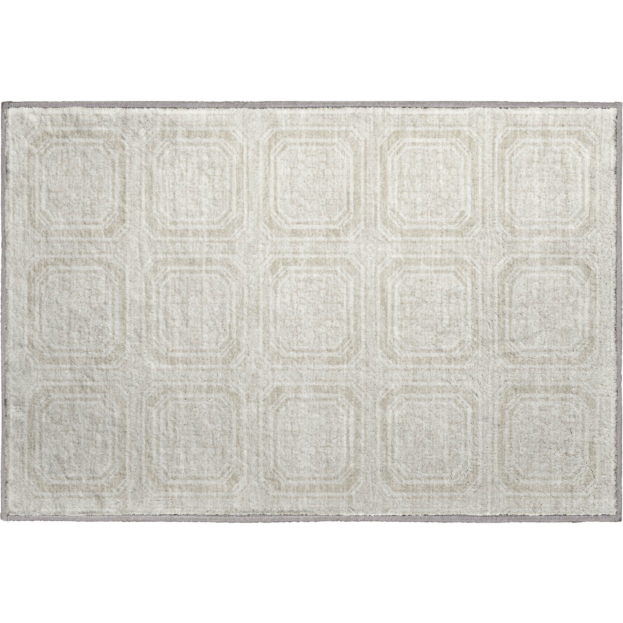 Kyoto Machine Washable Transitional Beige Brown Rug 1'8" x 2'6" #shape_Rectangle