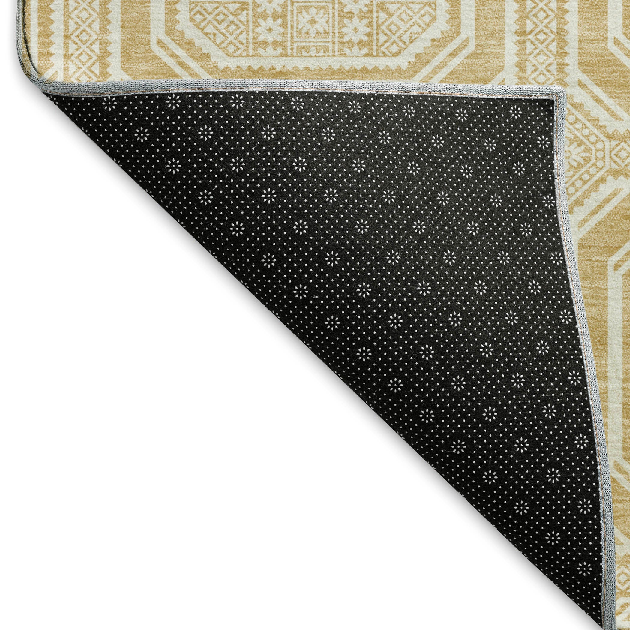 Kyoto Machine Washable Transitional Gold Rug 1'8" x 2'6" #shape_Rectangle