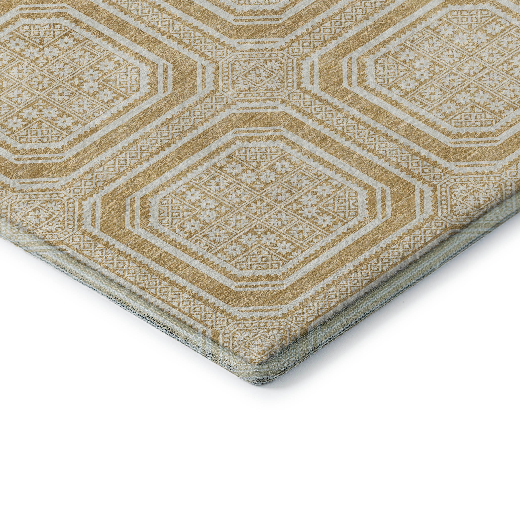 Kyoto Machine Washable Transitional Gold Rug 1'8" x 2'6" #shape_Rectangle