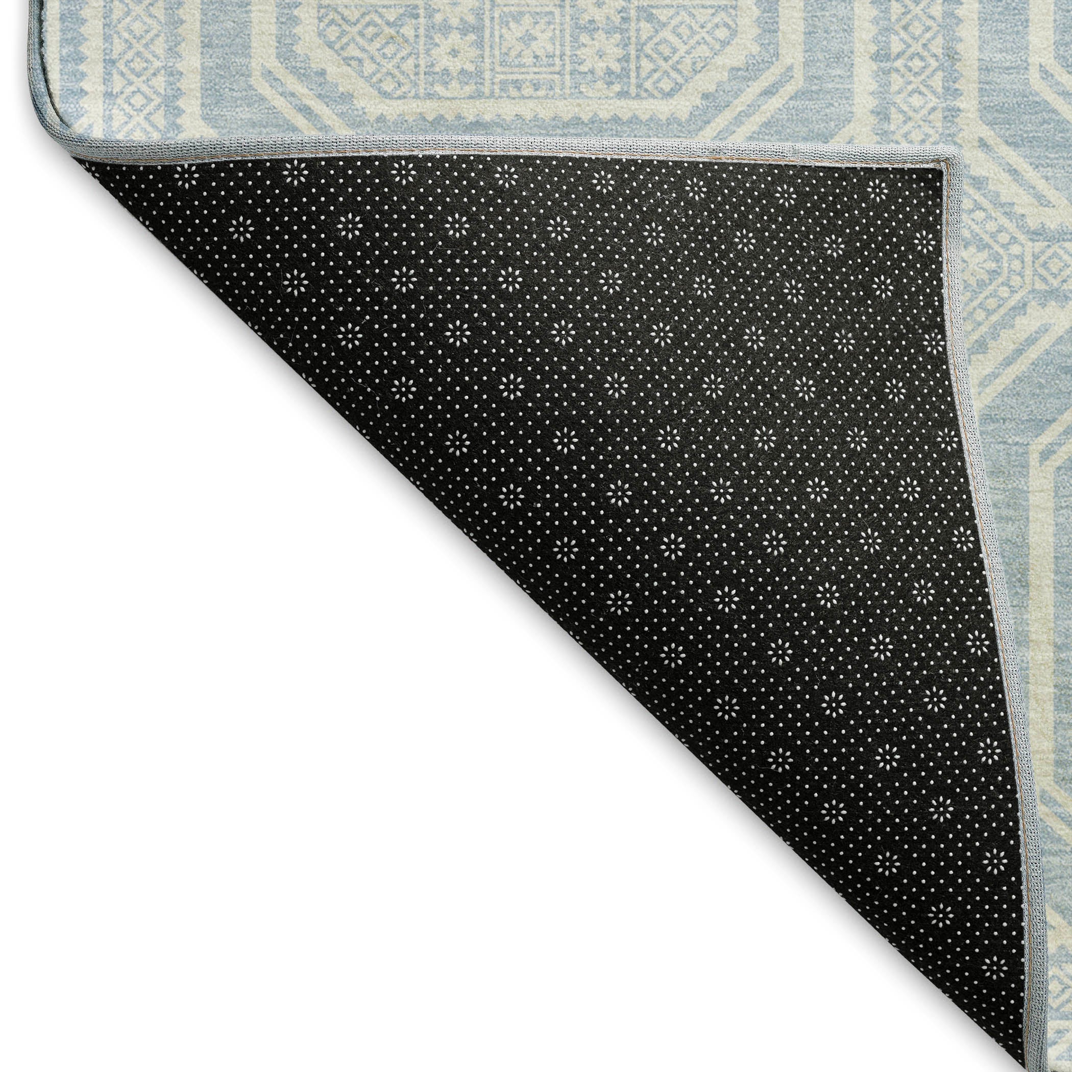 Kyoto Machine Washable Transitional Sky Blue Rug 1'8" x 2'6" #shape_Rectangle