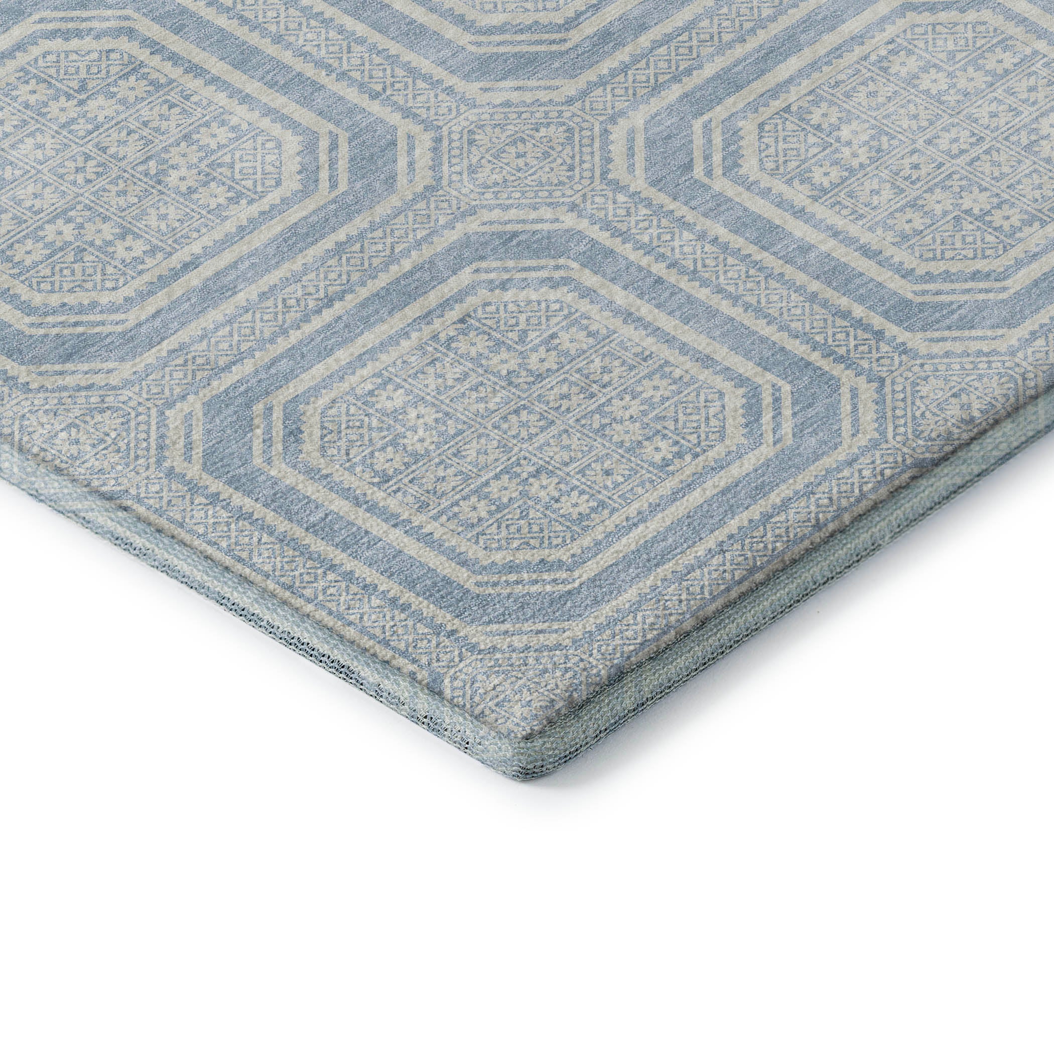 Kyoto Machine Washable Transitional Sky Blue Rug 1'8" x 2'6" #shape_Rectangle