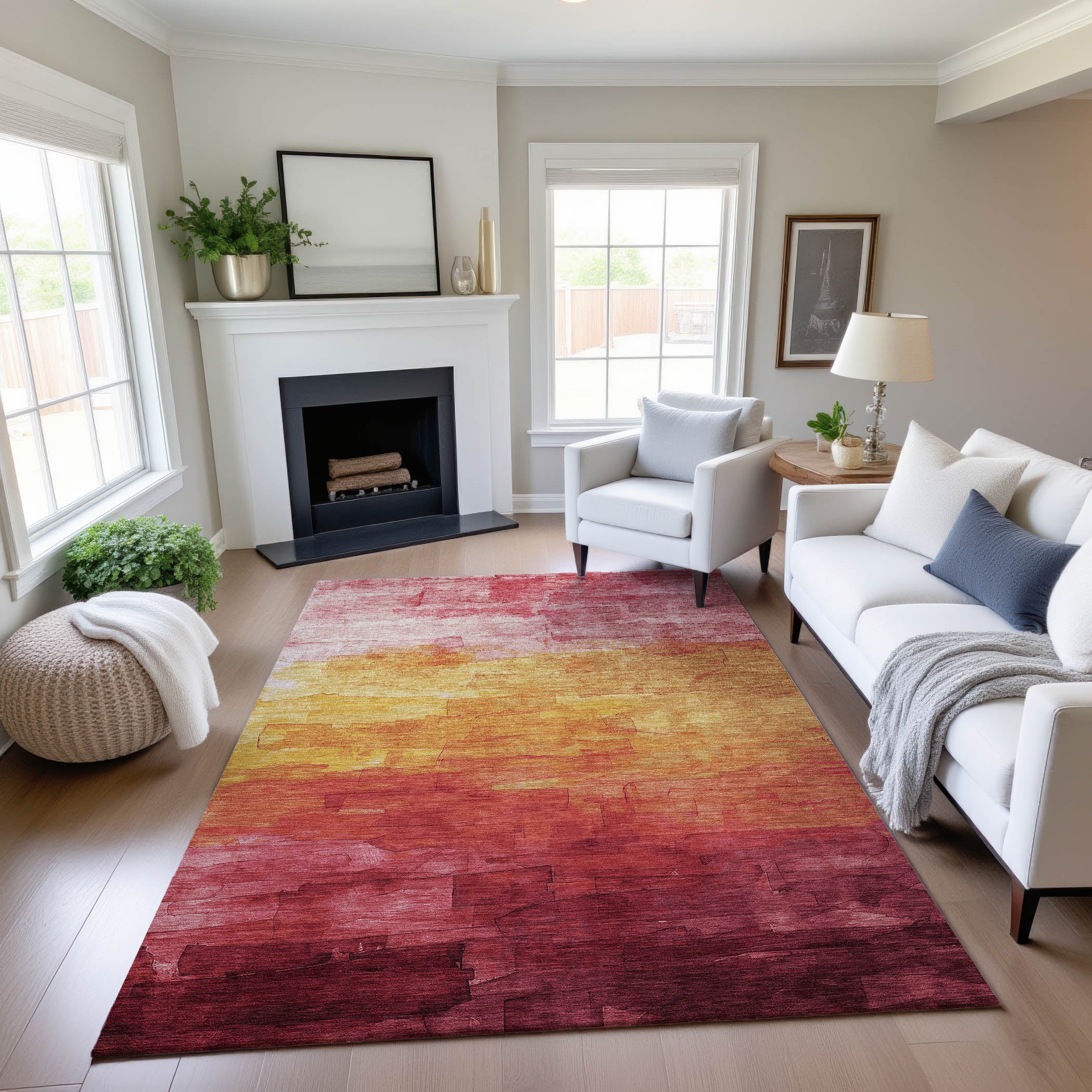 Budapest Machine Washable Transitional Blush Pink Rug 2'6" x 3'10" #shape_Rectangle