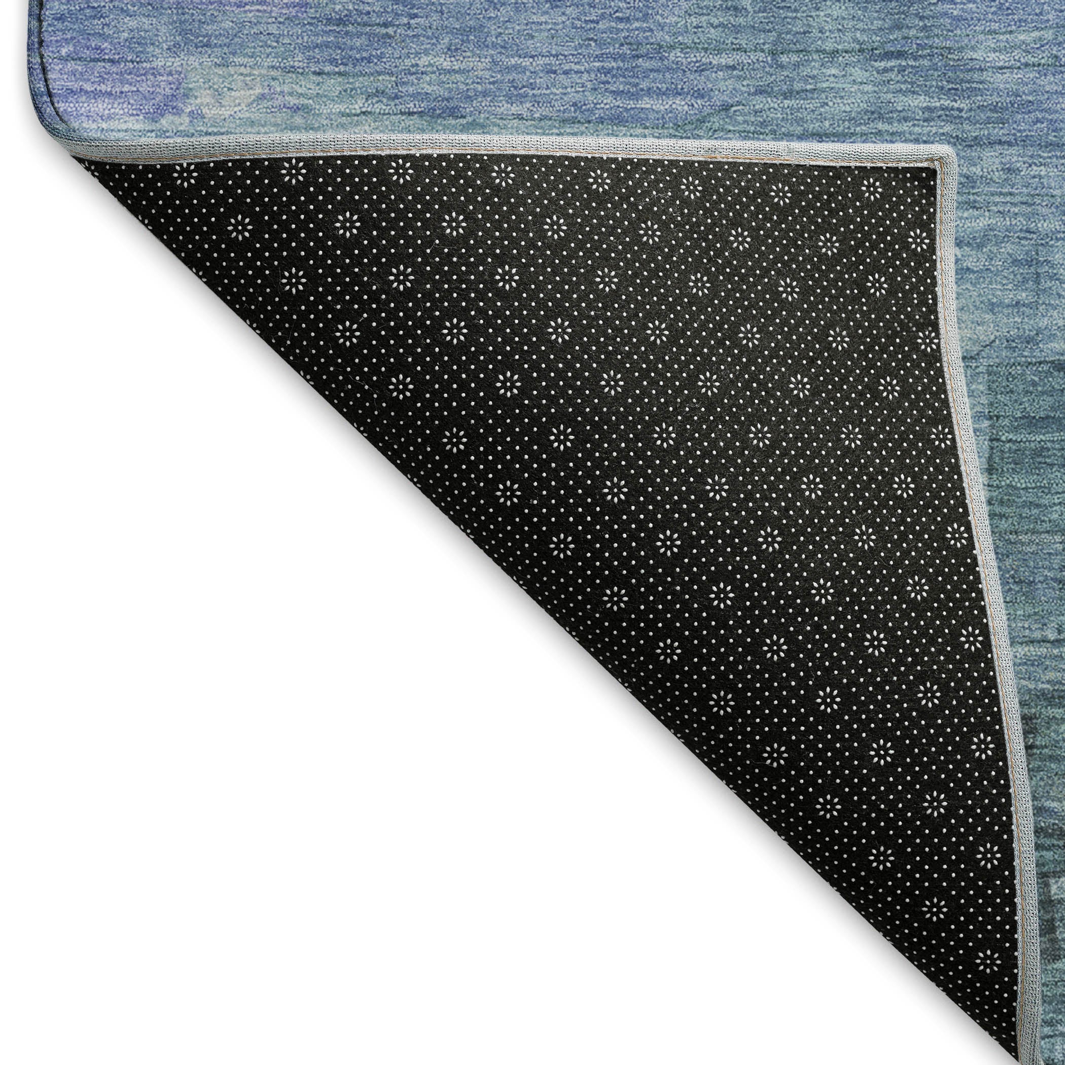 Budapest Machine Washable Transitional Denim Blue Rug 1'8" x 2'6" #shape_Rectangle