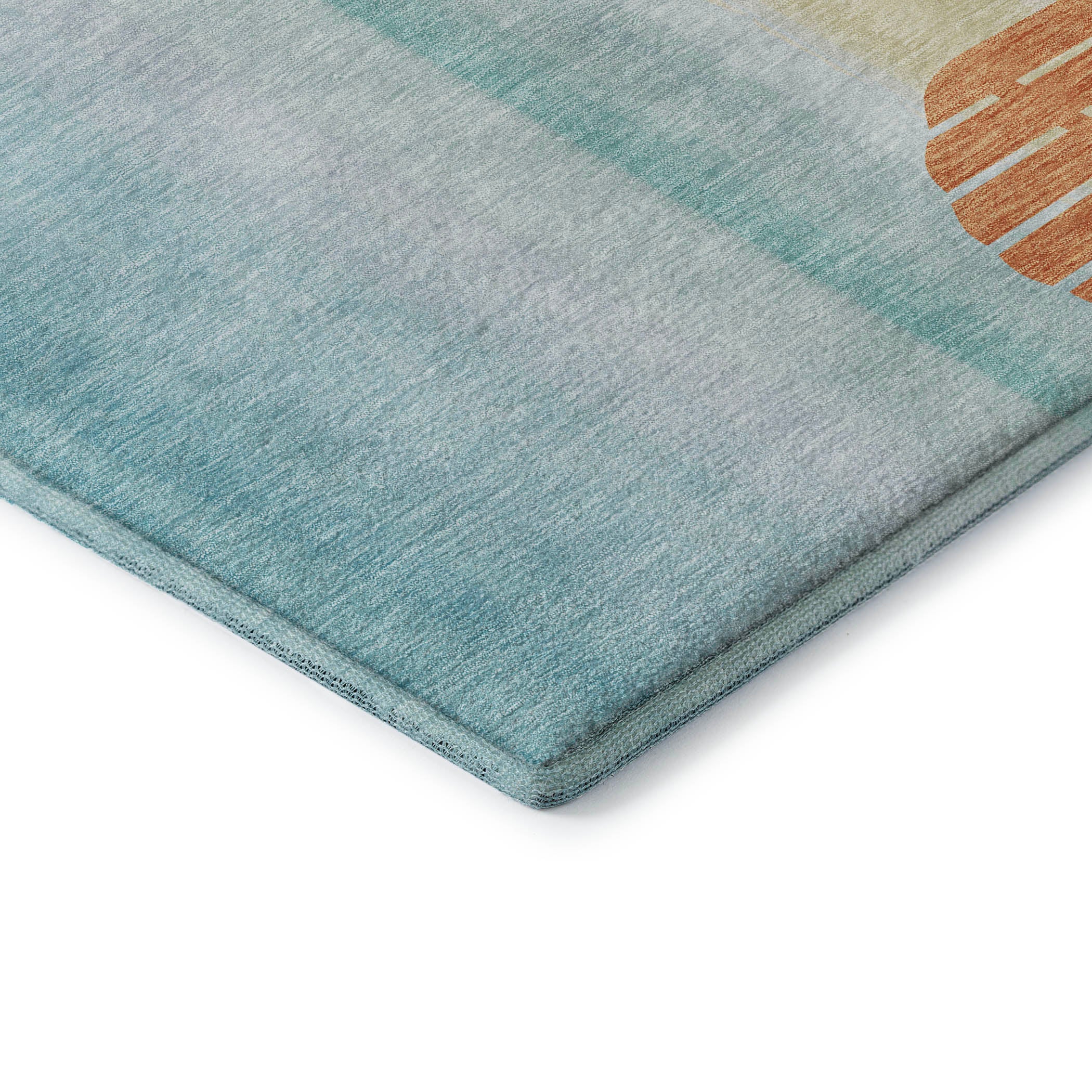 Cartagena Machine Washable Coastal Poolside Blue Rug 1'8" x 2'6" #shape_Rectangle