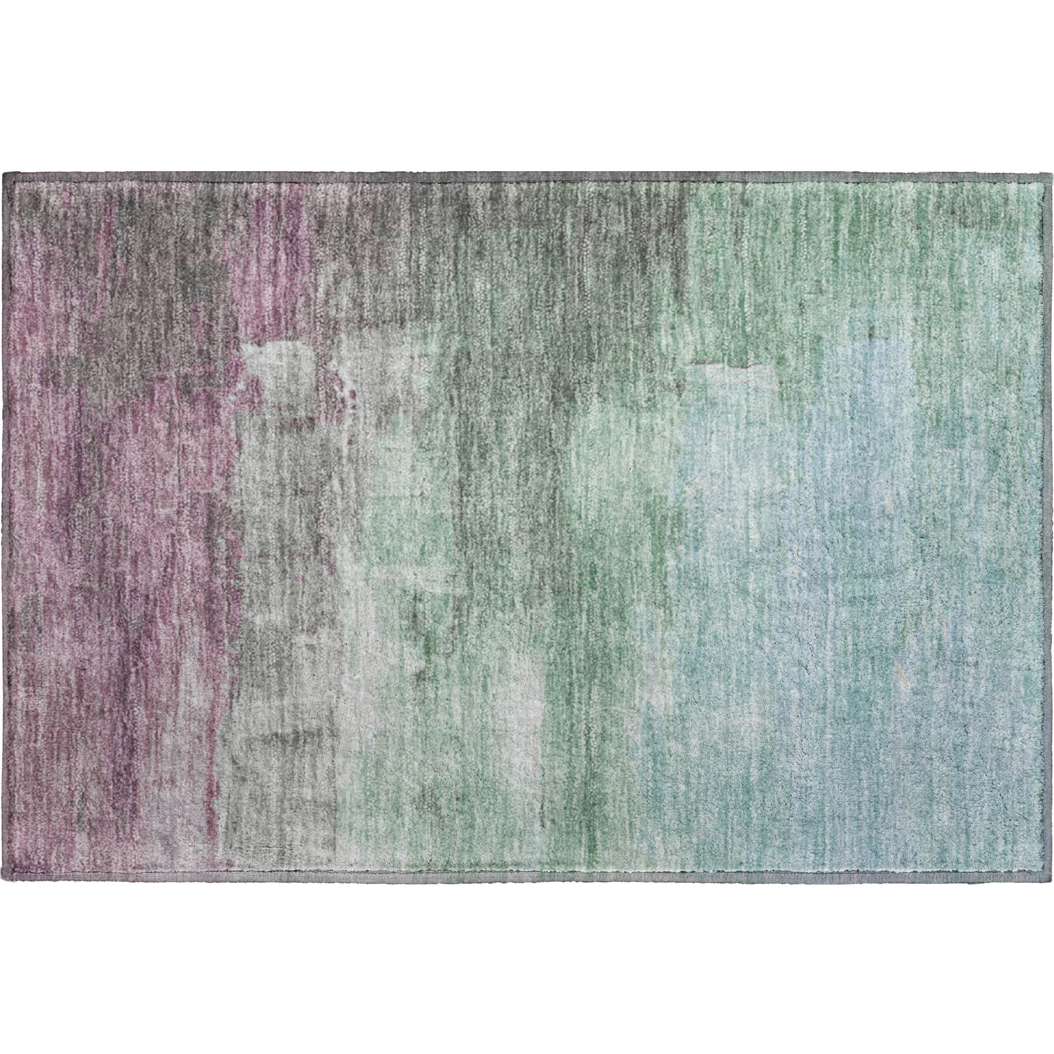 Valletta Machine Washable Transitional Aloe Green Rug 1'8" x 2'6" #shape_Rectangle