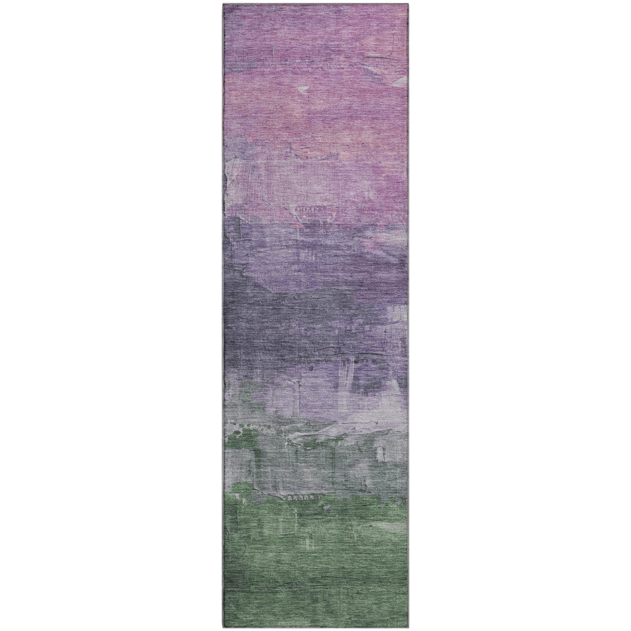 Valletta Machine Washable Transitional Lavender Purple Rug 2'3" x 7'6" #shape_Runner