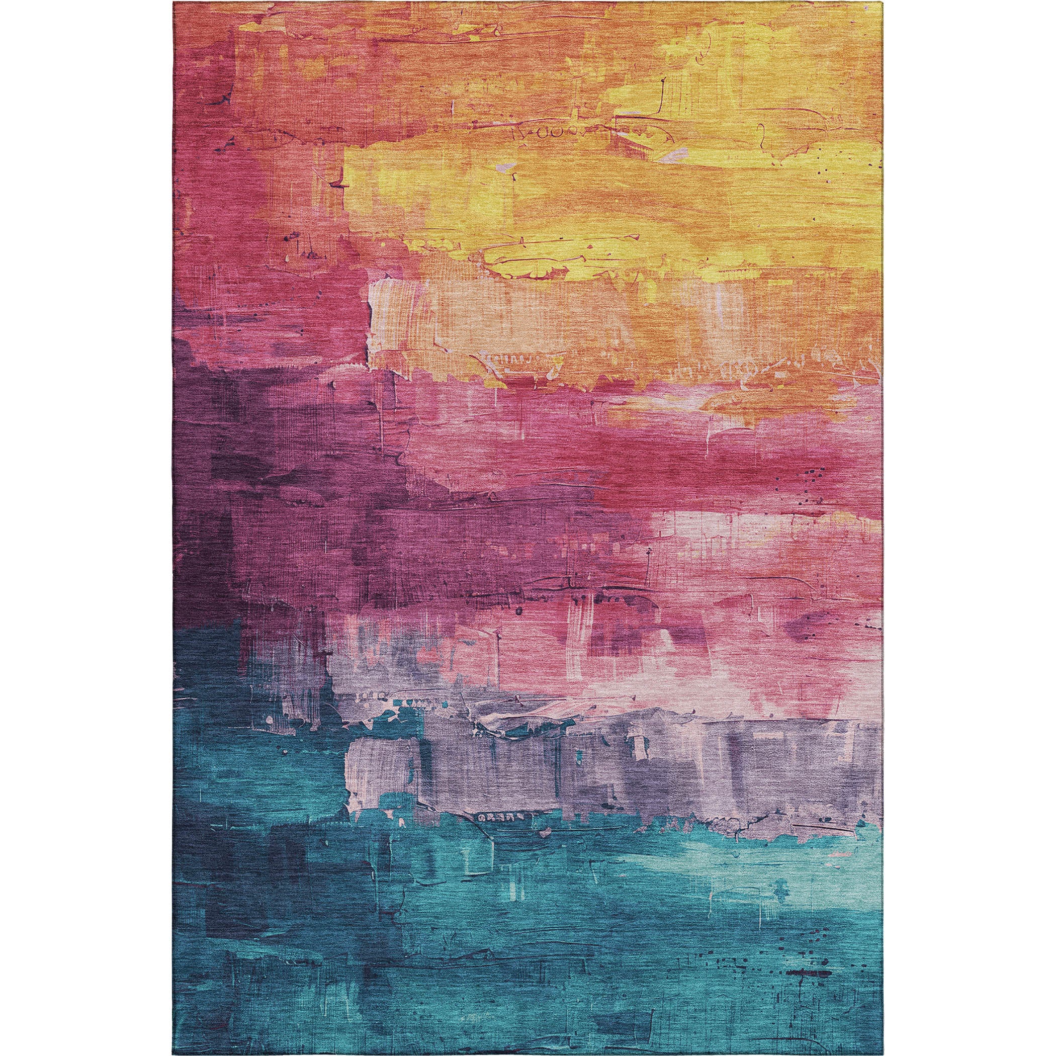 Valletta Machine Washable Transitional Merlot Red Rug 2'6" x 3'10" #shape_Rectangle