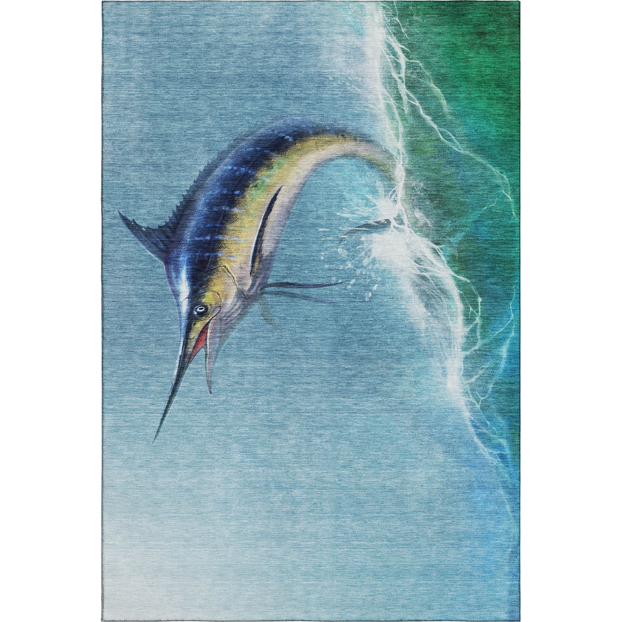 Hoi An Machine Washable Coastal Bermuda Blue Rug 2'6" x 3'10" #shape_Rectangle