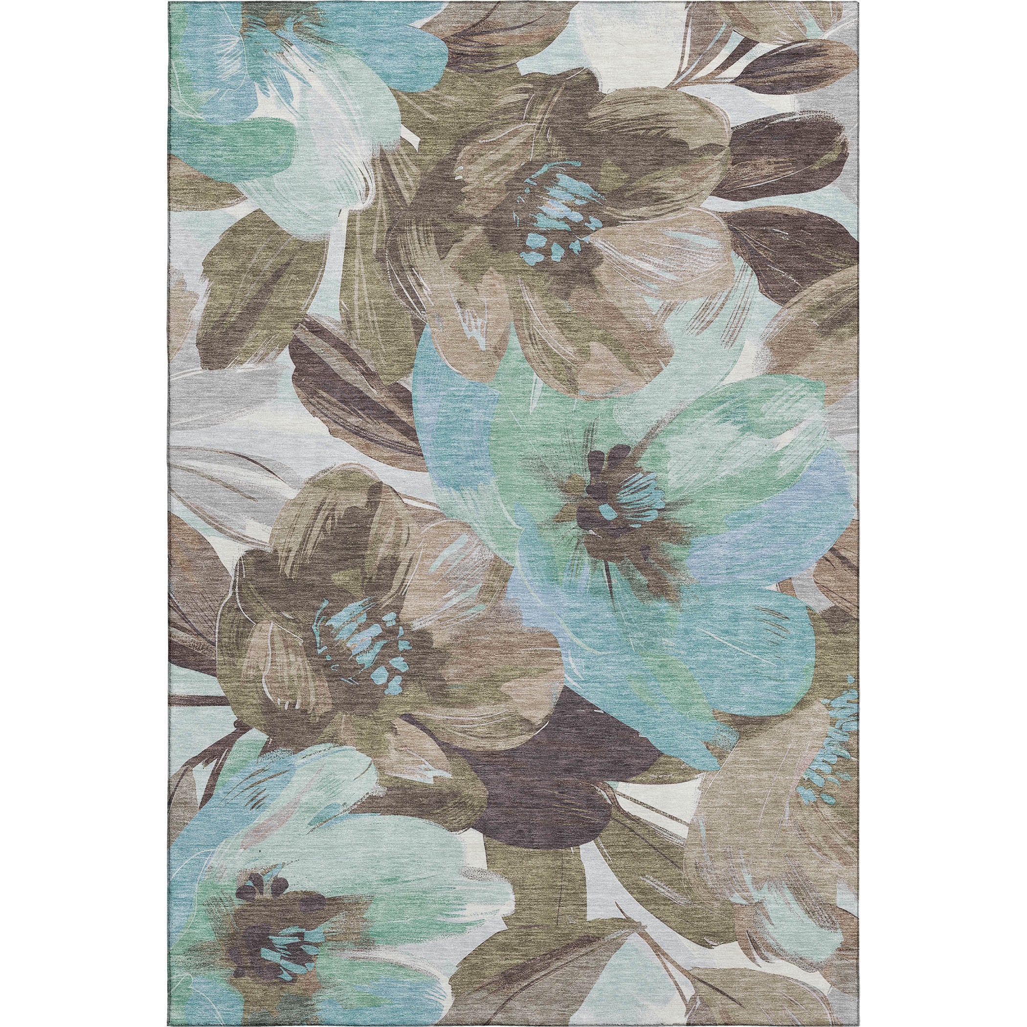 Oslo Machine Washable Transitional Khaki Brown Rug 2'6" x 3'10" #shape_Rectangle