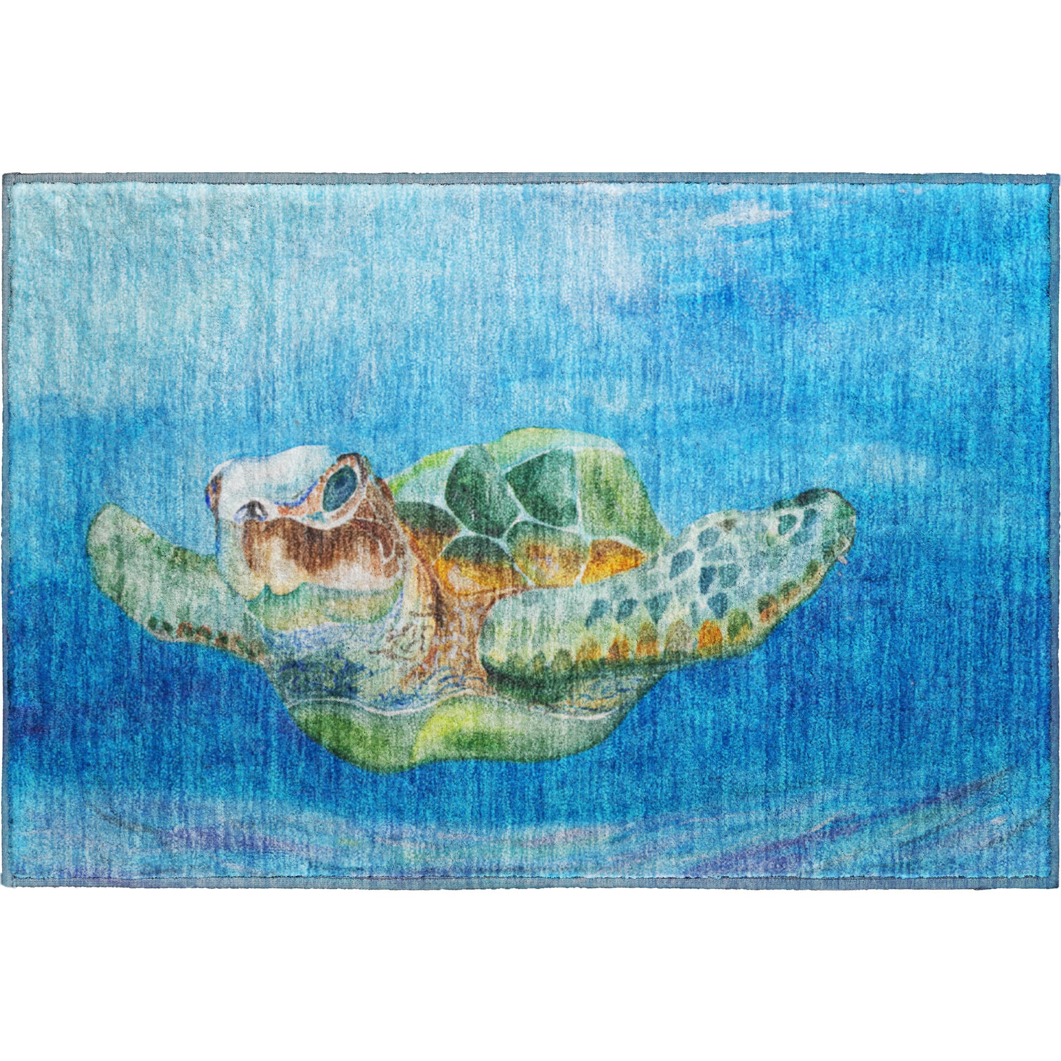 Tbilisi Machine Washable Coastal Ocean Blue Rug 1'8" x 2'6" #shape_Rectangle