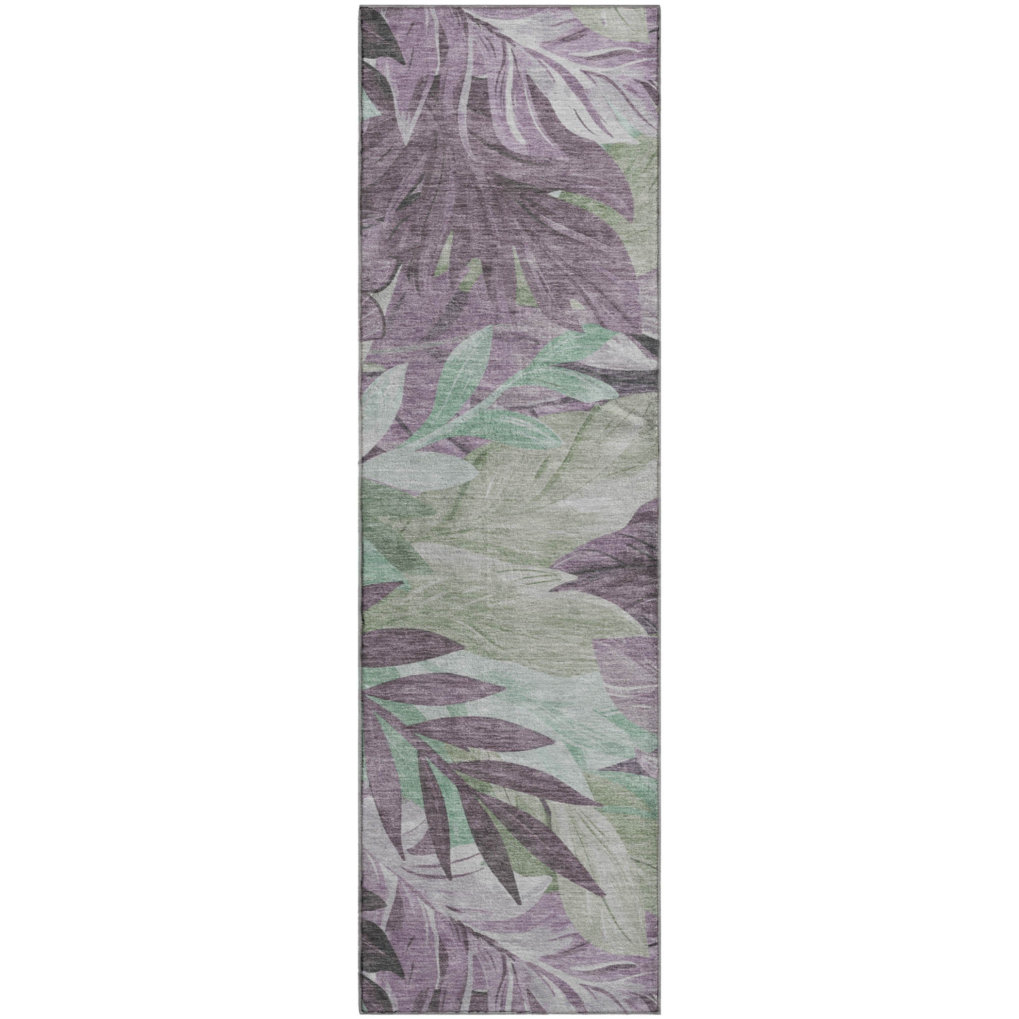 Istanbul Machine Washable Transitional Lavender Purple Rug 2'3" x 7'6" #shape_Runner