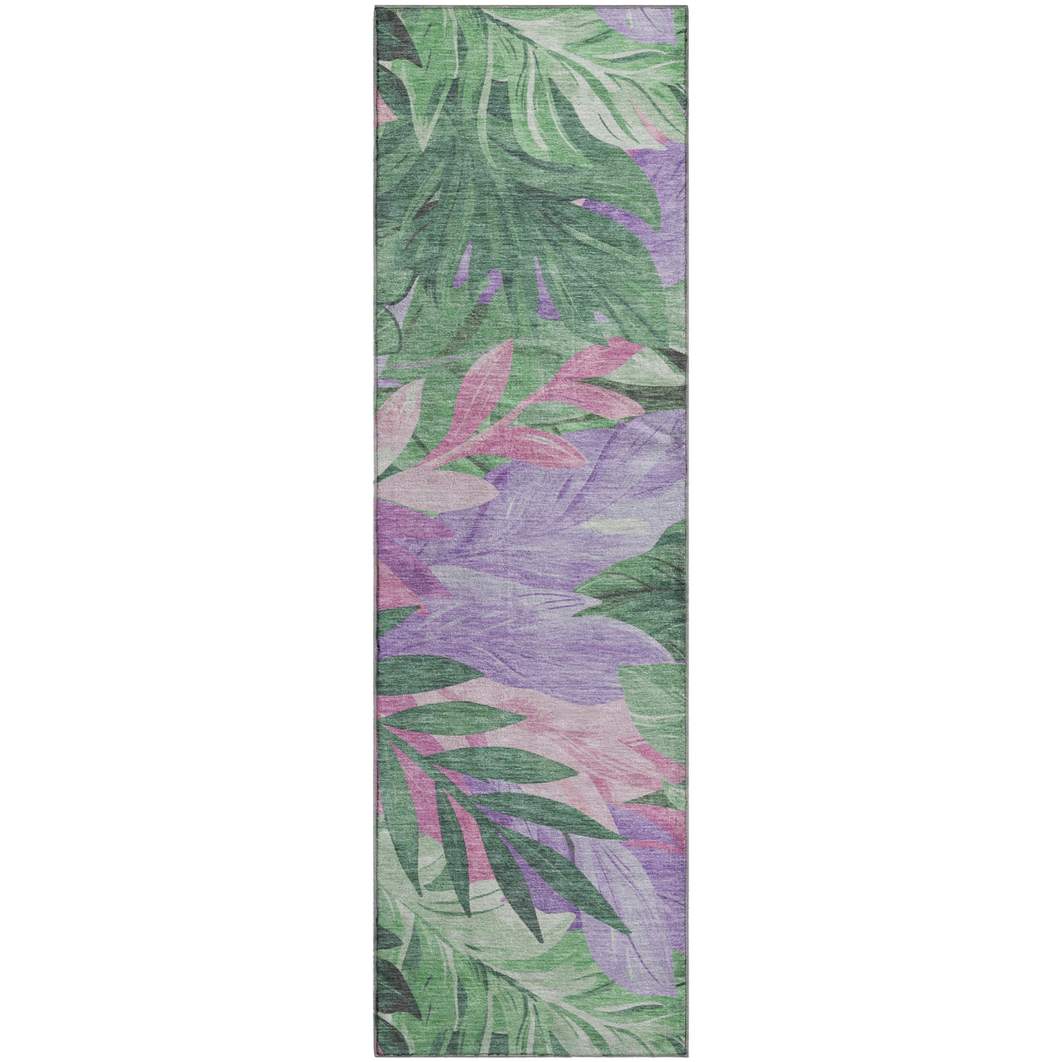 Istanbul Machine Washable Transitional Sage Green Rug 2'3" x 7'6" #shape_Runner