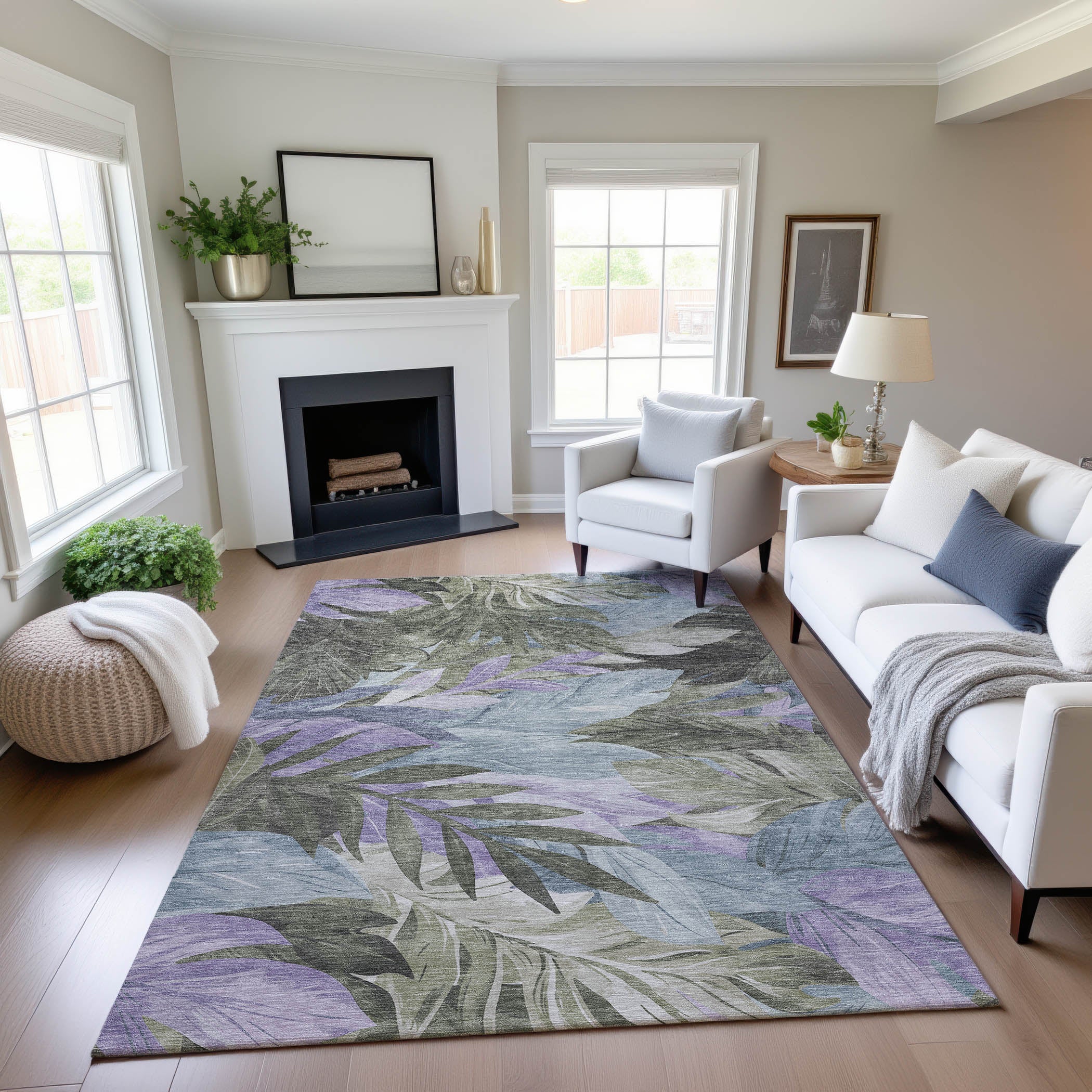 Istanbul Machine Washable Transitional Taupe Brown Rug 2'6" x 3'10" #shape_Rectangle