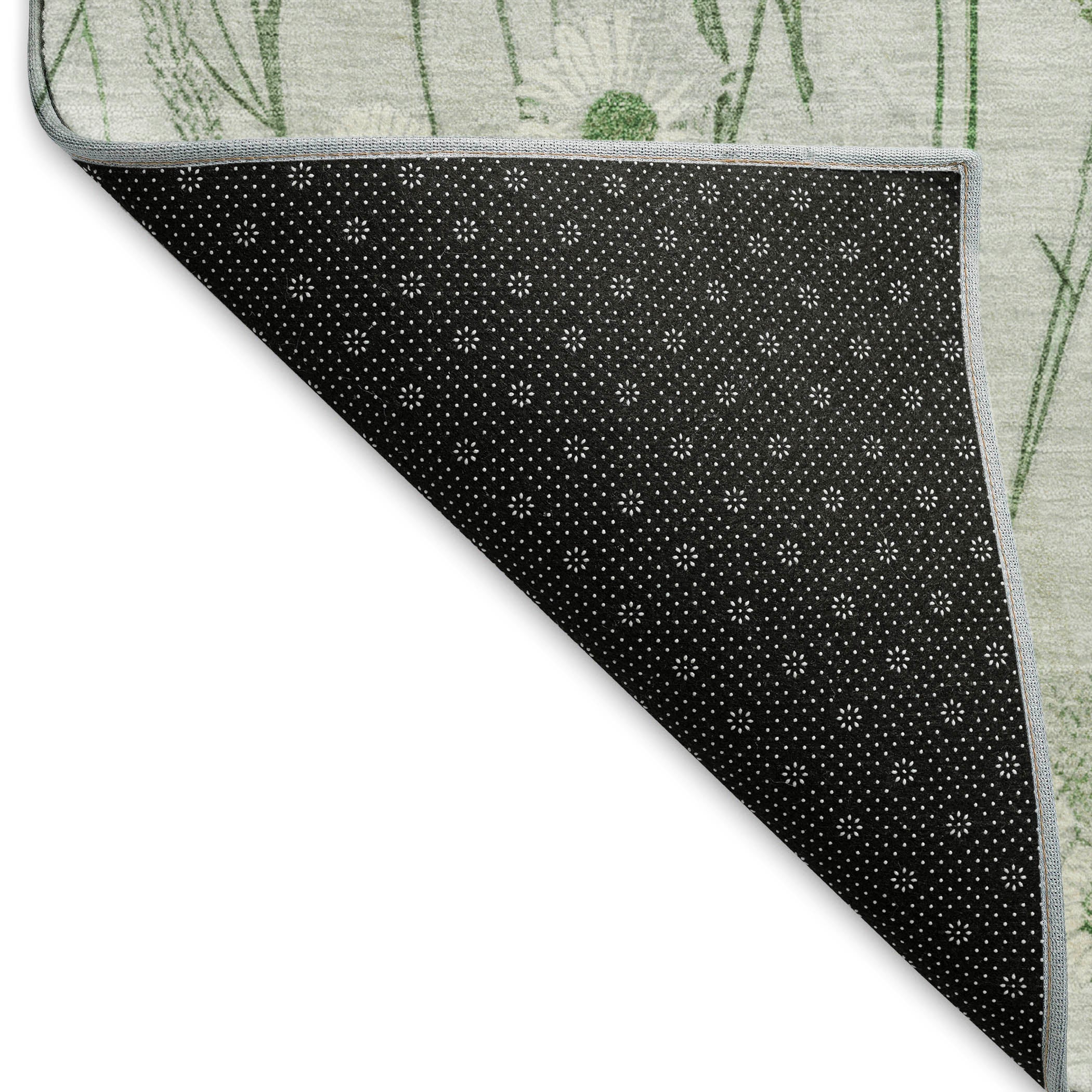 Florence Machine Washable Transitional Mint Green Rug 1'8" x 2'6" #shape_Rectangle