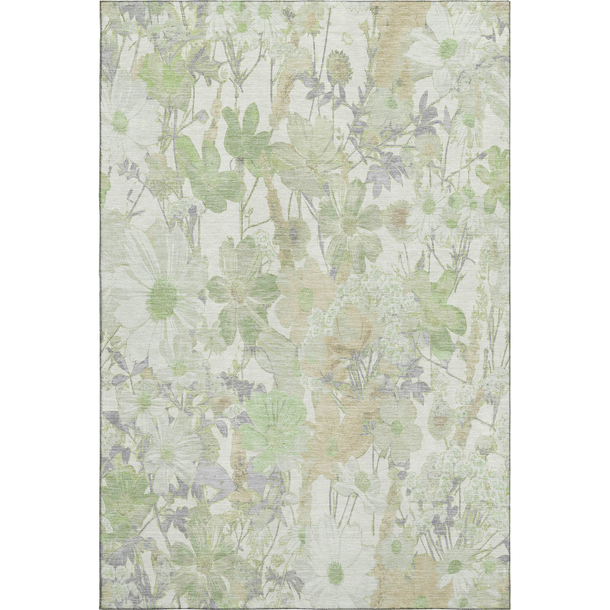 Chiang Mai Machine Washable Transitional Aloe Green Rug 2'6" x 3'10" #shape_Rectangle
