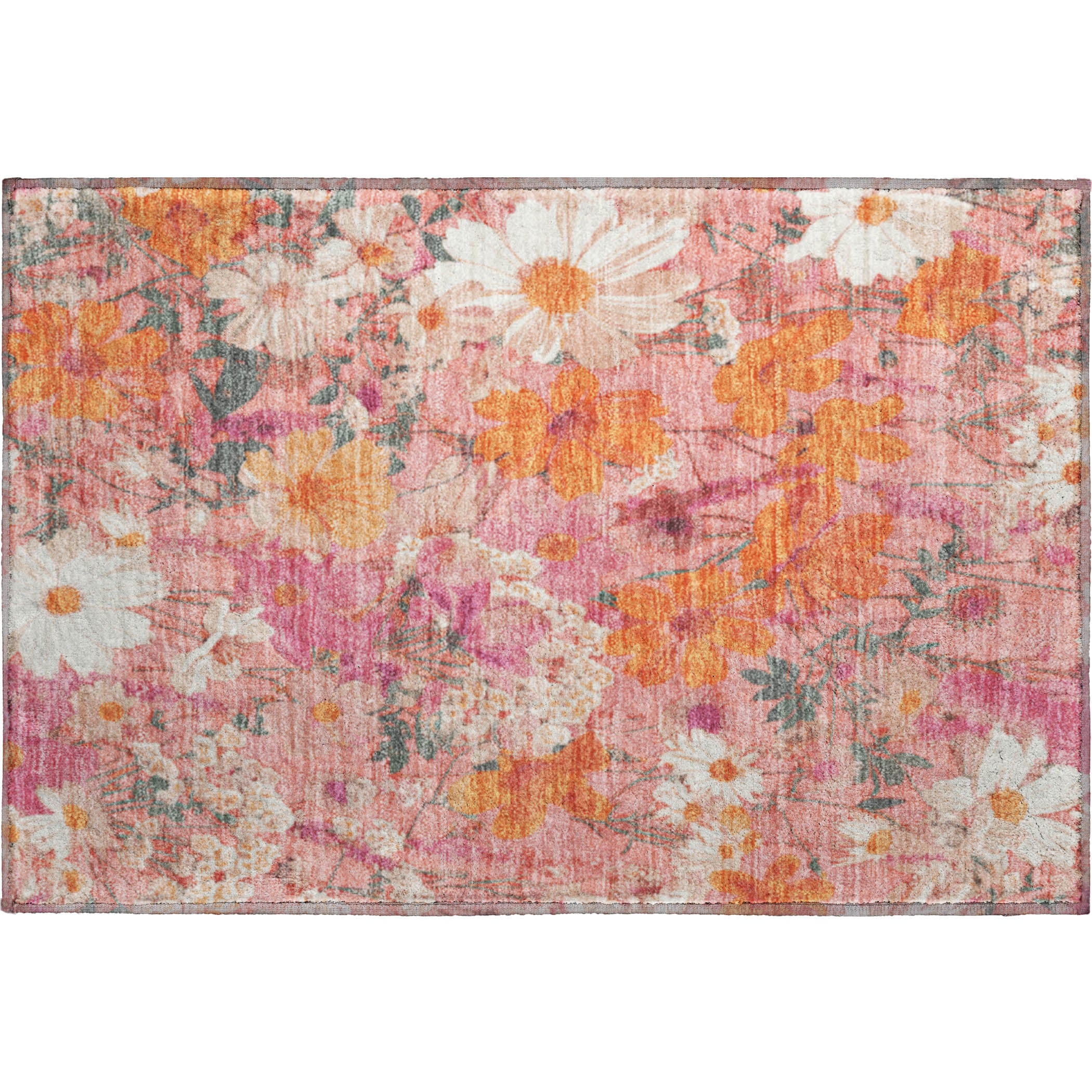 Chiang Mai Machine Washable Transitional Blush Pink Rug 1'8" x 2'6" #shape_Rectangle