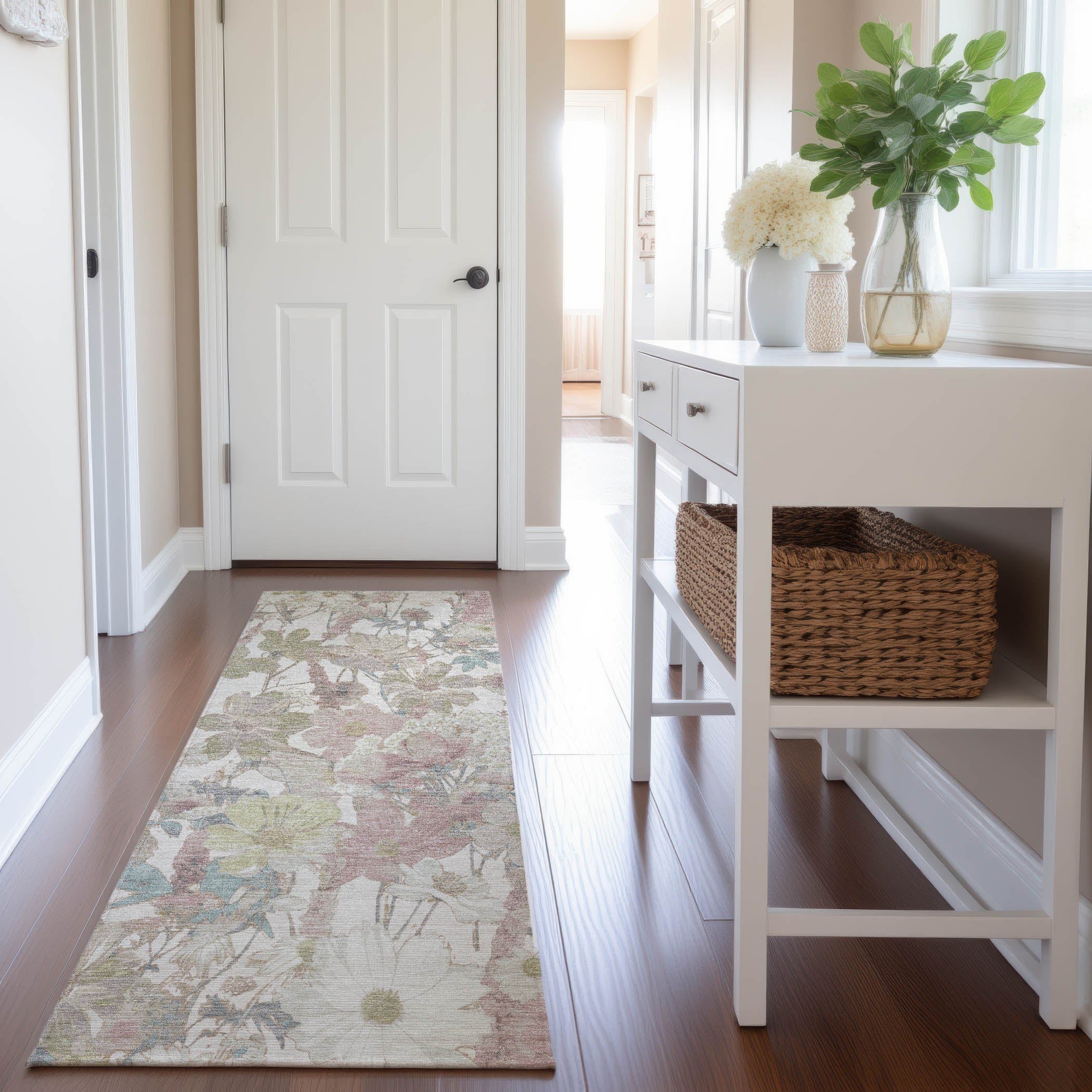 Chiang Mai Machine Washable Transitional Ivory Rug 2'3" x 7'6" #shape_Runner