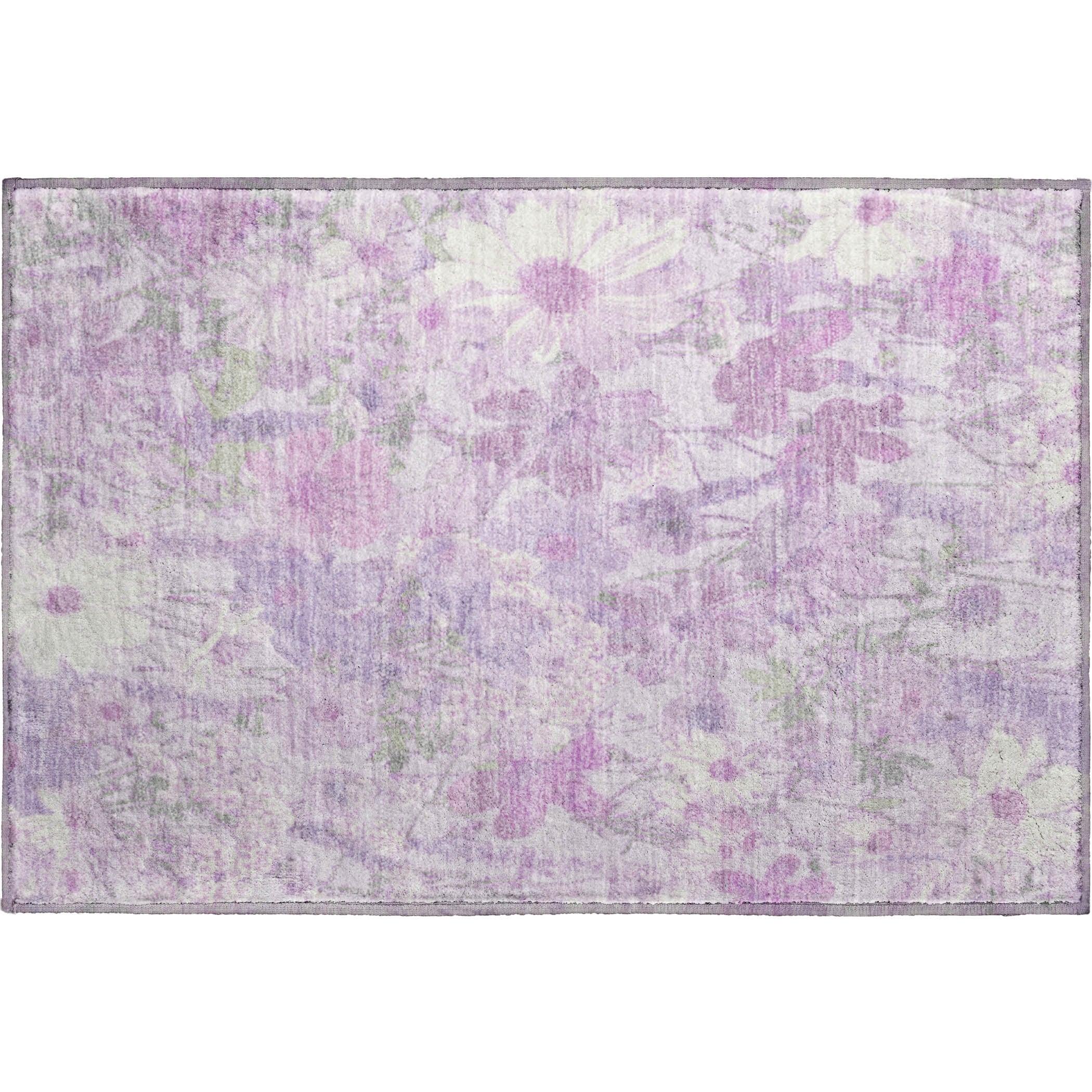Chiang Mai Machine Washable Transitional Lavender Purple Rug 1'8" x 2'6" #shape_Rectangle