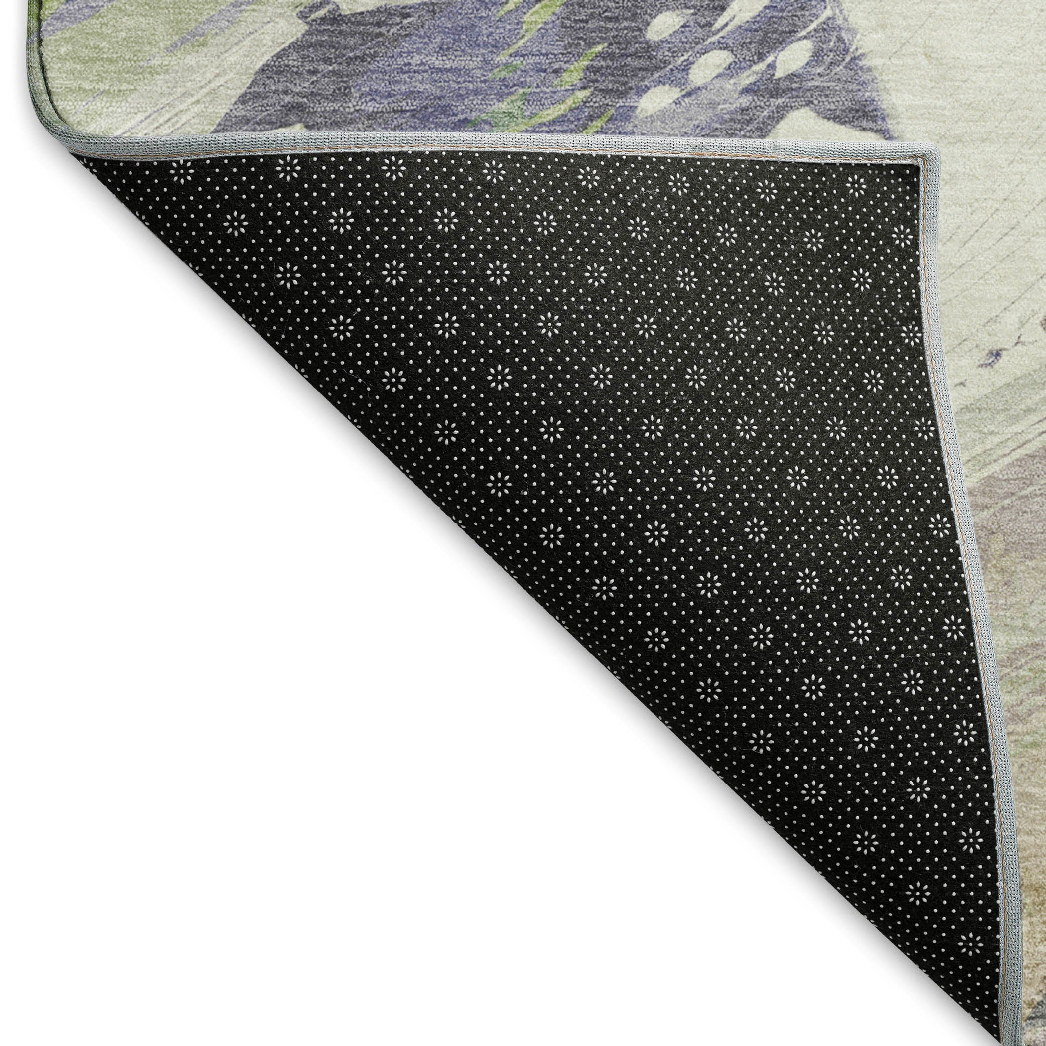 Mostar Machine Washable Transitional Aloe Green Rug 1'8" x 2'6" #shape_Rectangle