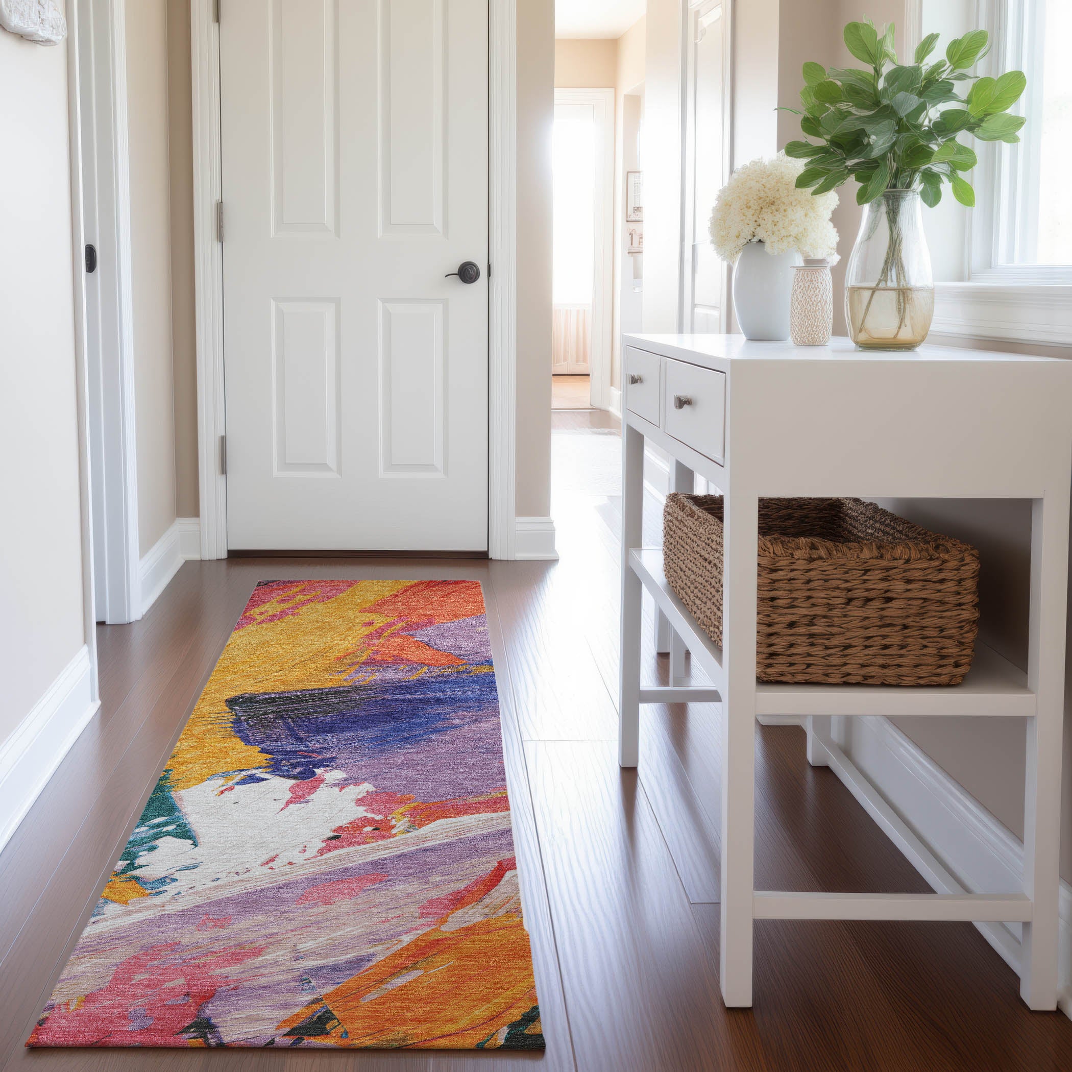 Mostar Machine Washable Transitional Gold Rug 2'3" x 7'6" #shape_Runner