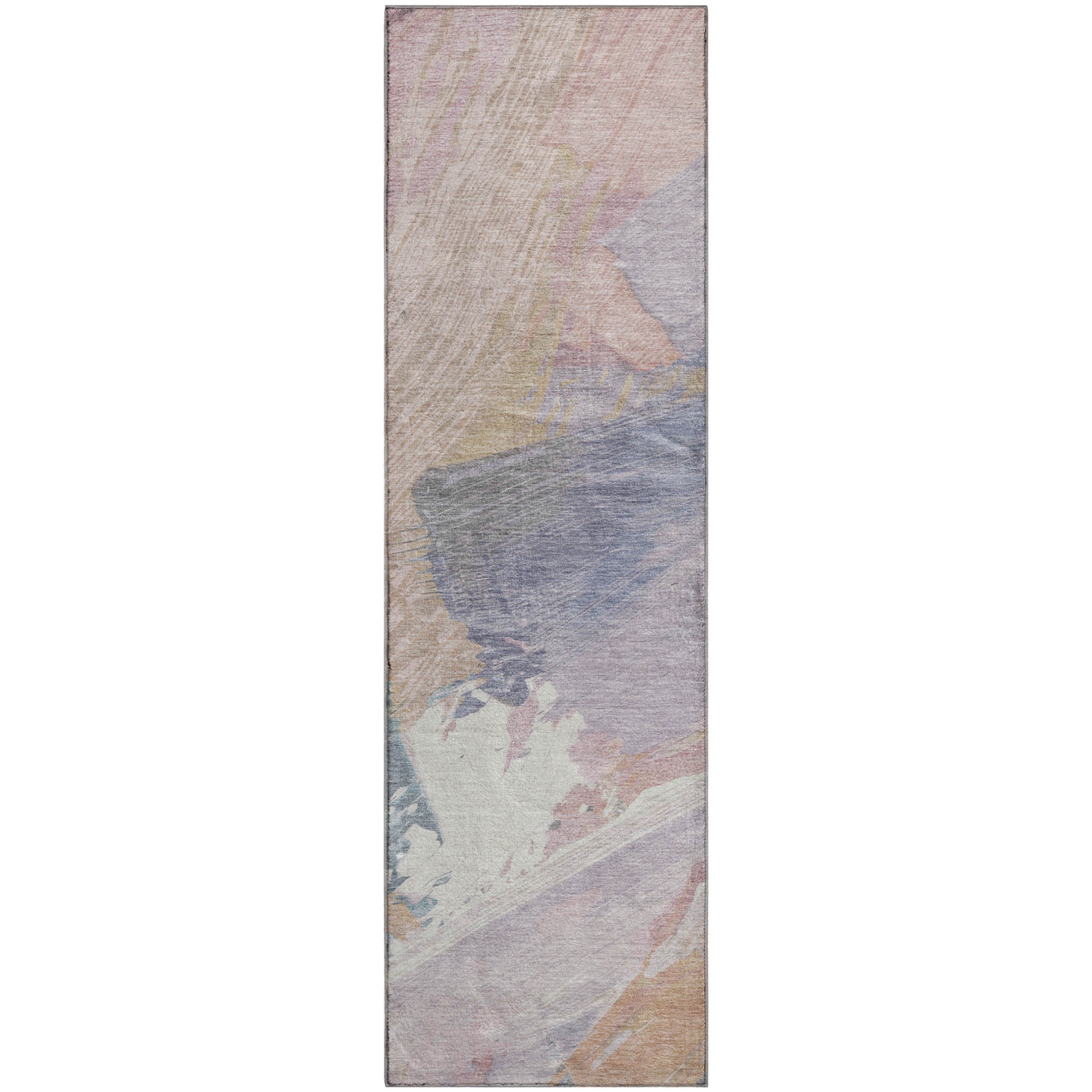 Mostar Machine Washable Transitional Pink Rug 2'3" x 7'6" #shape_Runner