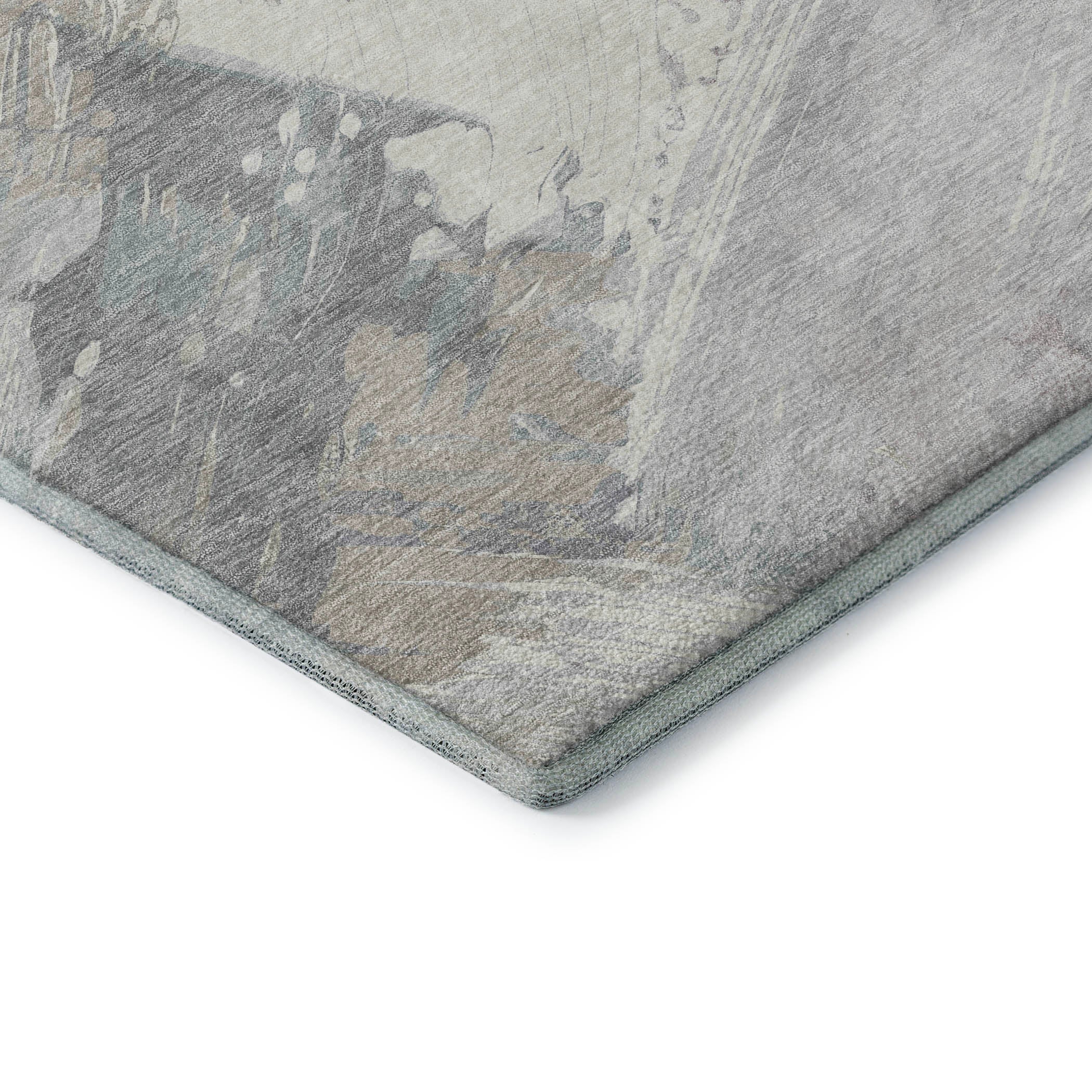 Mostar Machine Washable Transitional Putty Ivory Rug 1'8" x 2'6" #shape_Rectangle